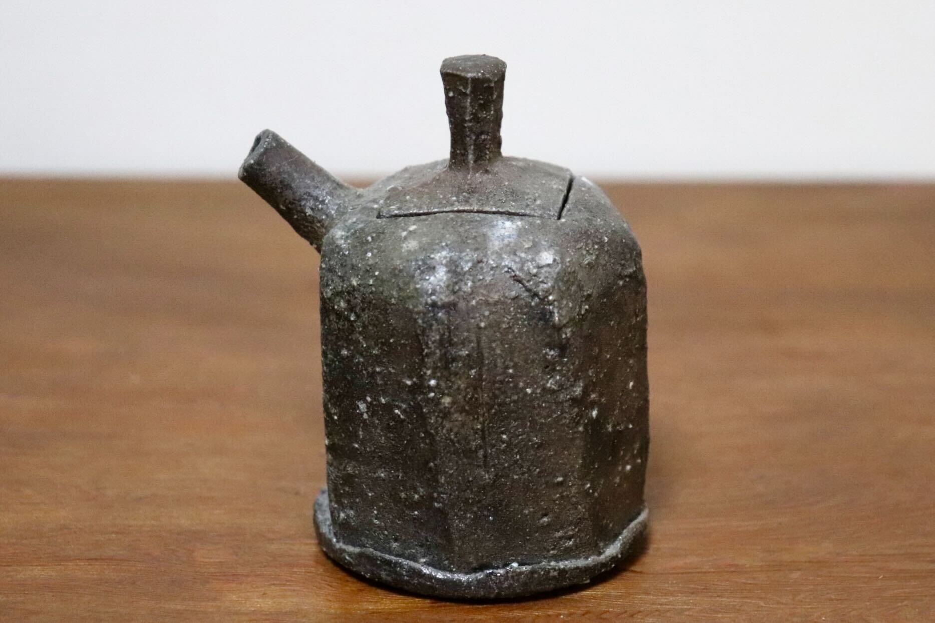 GMIO508A◯市野悟窯 丹波焼 醤油さし やきしめ 陶器 市野哲次 伝統工芸 丹波篠山 未使用