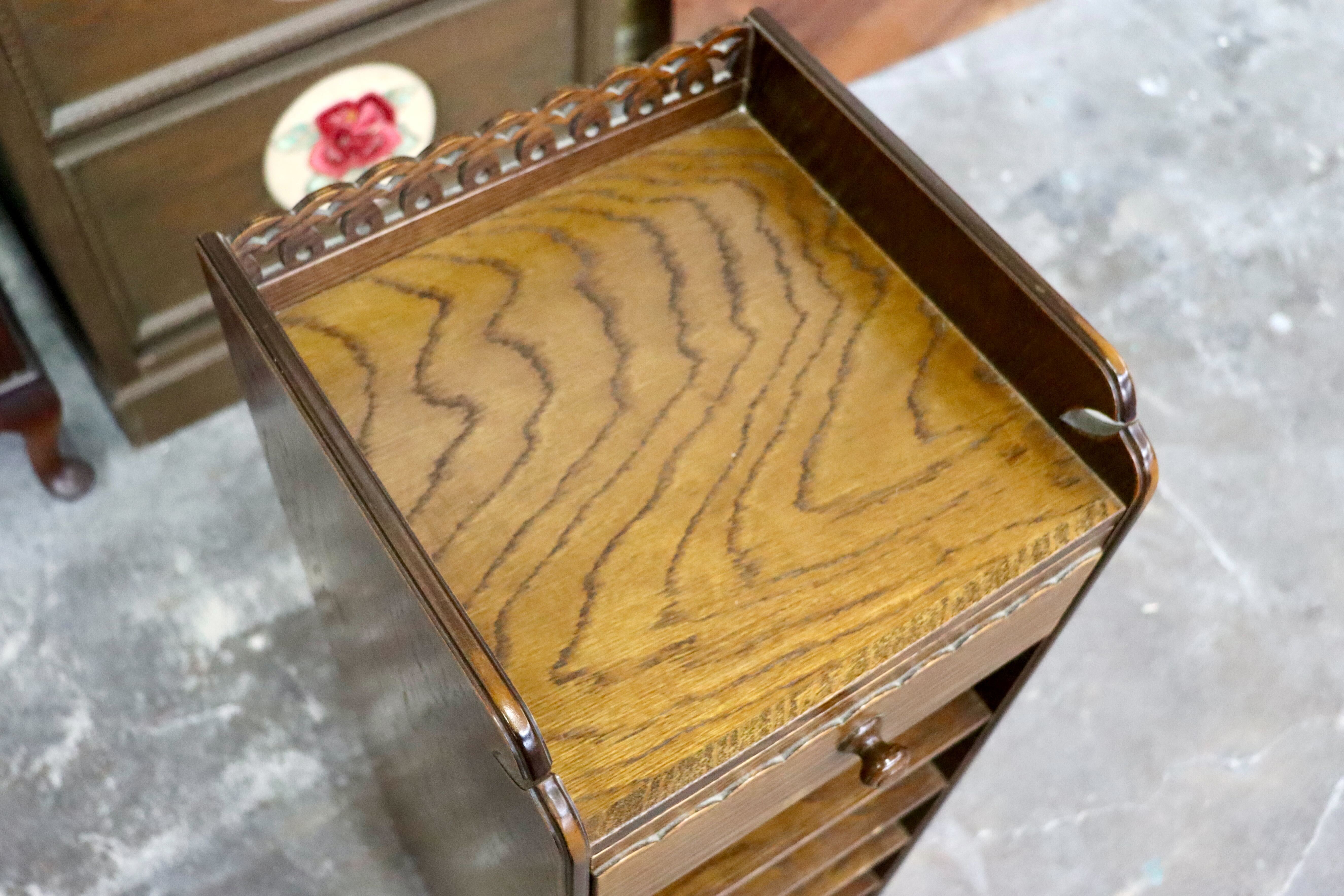 GMIS570○パリの雑貨屋 インテルナ南條 スリッパラック 収納ラック 玄関収納 スリッパ立て 収納棚 引き出し 電話台 木製 レトロ