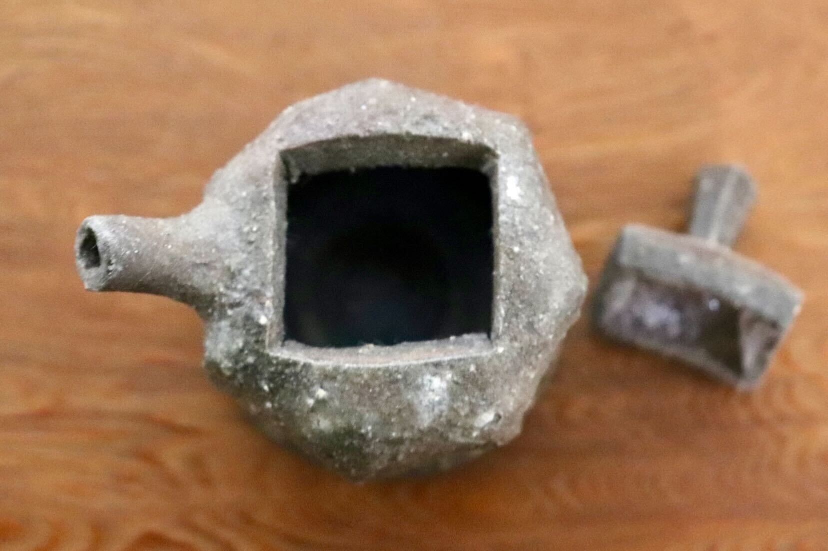 GMIO508A◯市野悟窯 丹波焼 醤油さし やきしめ 陶器 市野哲次 伝統工芸 丹波篠山 未使用