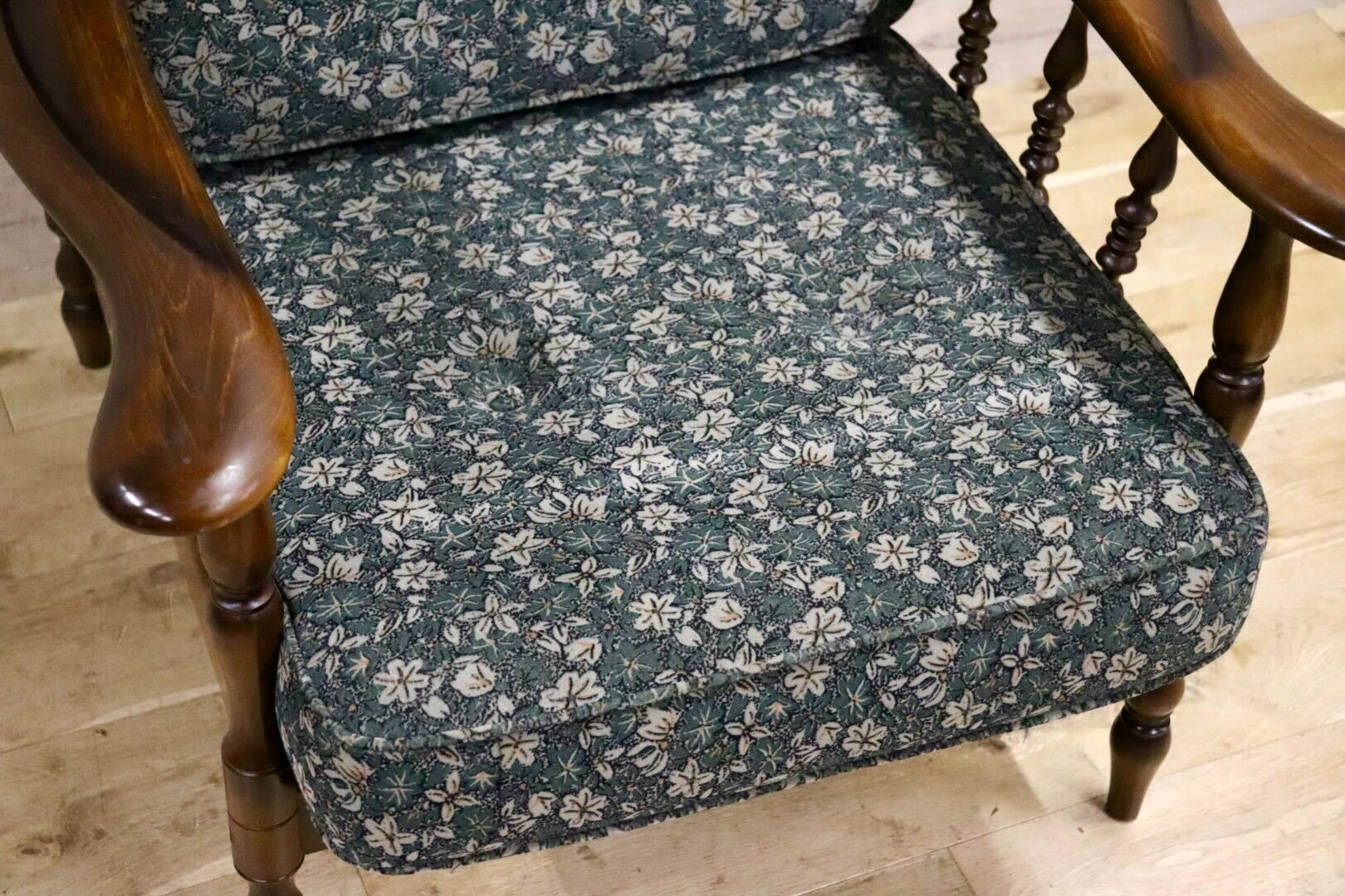 GMIK770A○karimoku / カリモク コロニアル 1人掛けソファ シングルソファ アームチェア ファブリック カントリー 花柄 椅子 国産家具