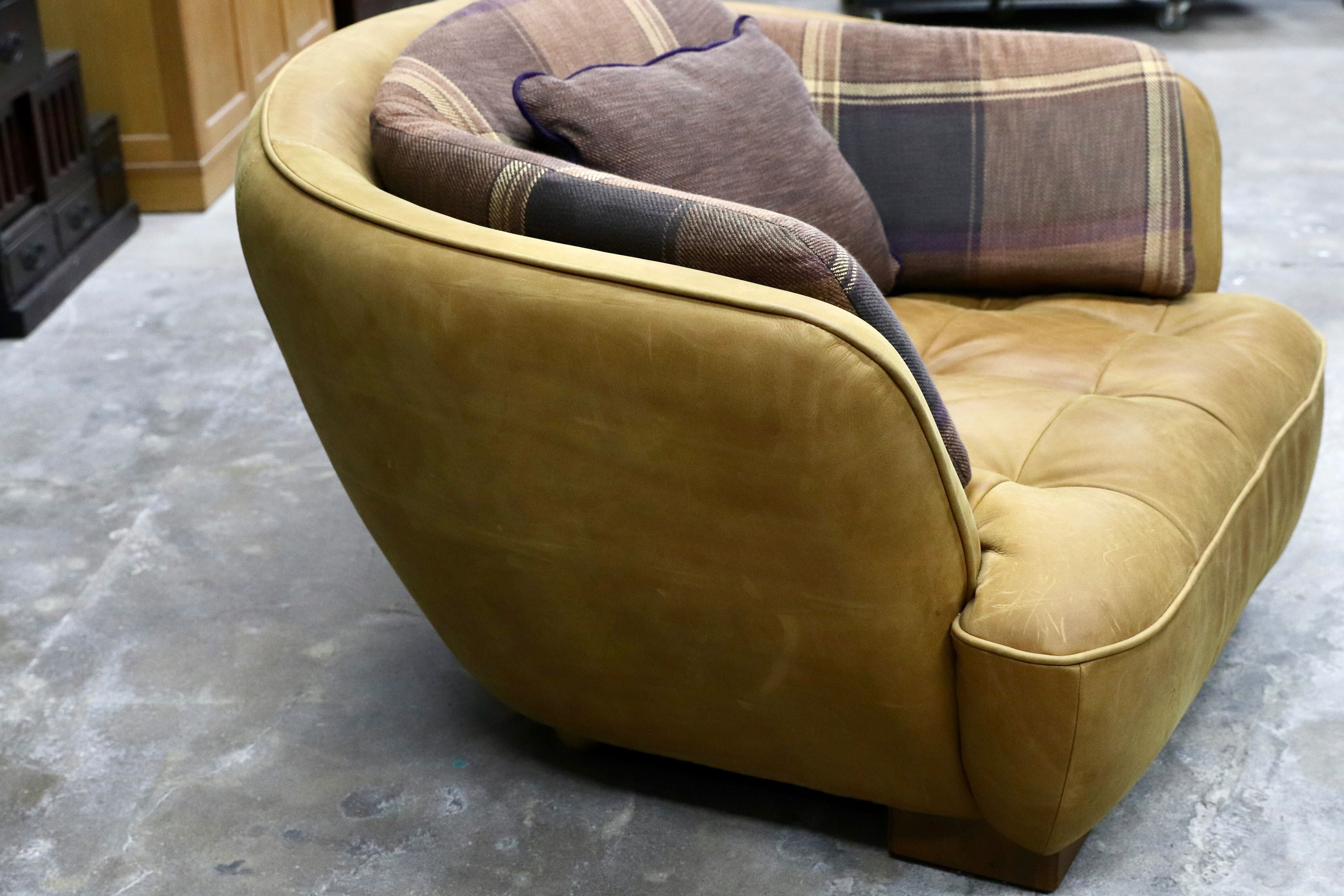 GMIK652A○tabu Leather Works / タブレザーワークス OPIAM sofa 1P オピアムソファ 1人掛けソファ シングルソファ 本革 レザー 定価20.9万