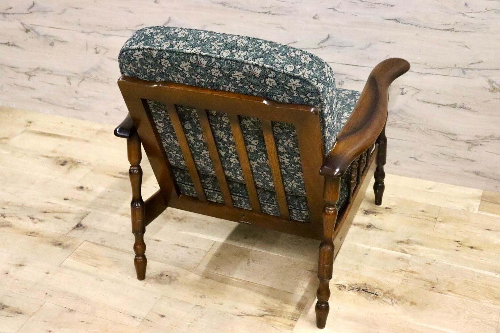 GMIK770A○karimoku / カリモク コロニアル 1人掛けソファ シングルソファ アームチェア ファブリック カントリー 花柄 椅子 国産家具