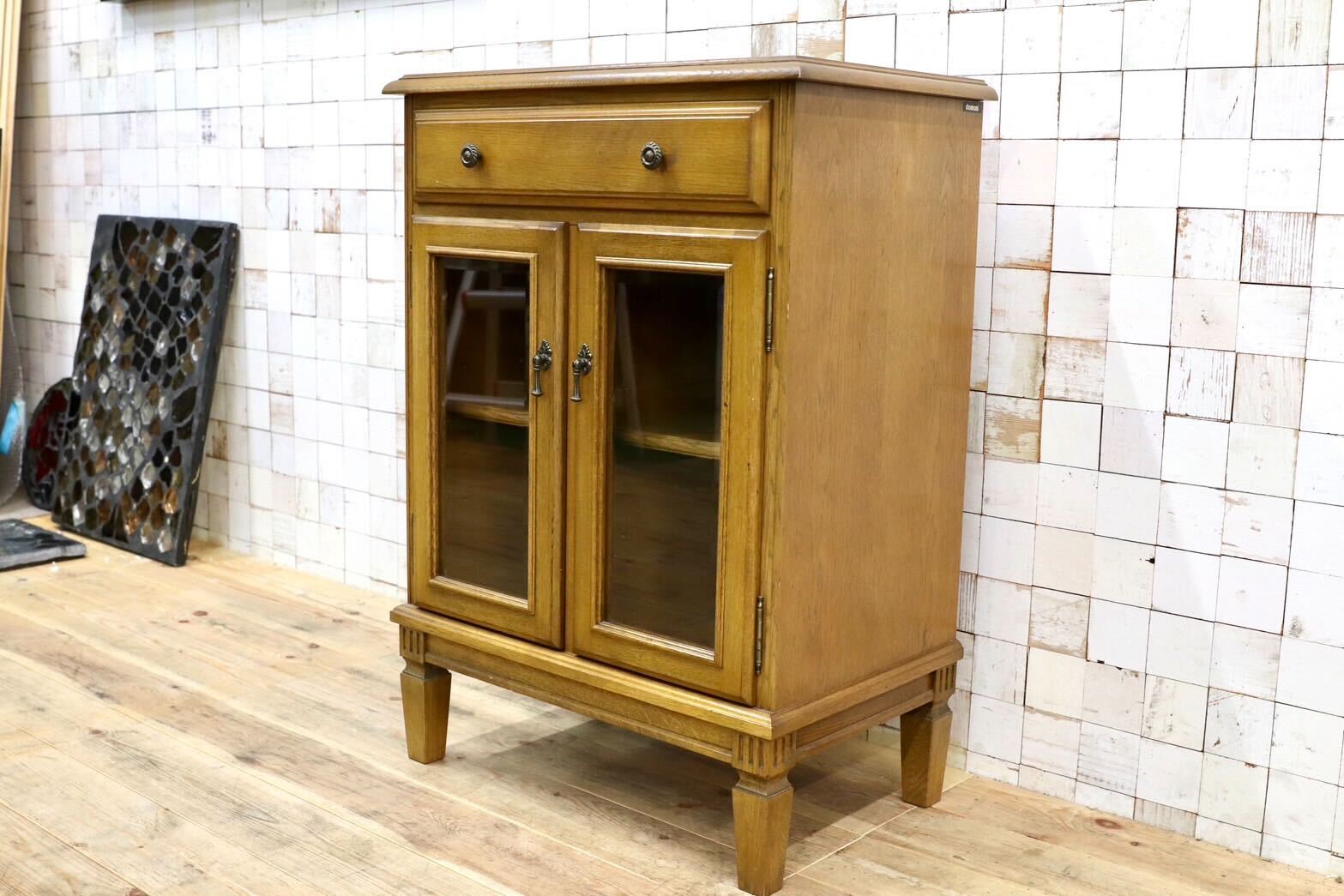 GMIK883〇domani / ドマーニ オーク材キャビネット サイドボード リビングボード 収納家具 クラシック アンティーク調 カリモク最高峰