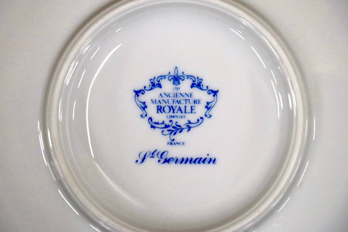 GMJH332BK◯Royal Limoges / ロワイヤル リモージュ St Germain サン ジェルマン デザートプレート パン＆バタープレート 西洋 廃盤 稀少