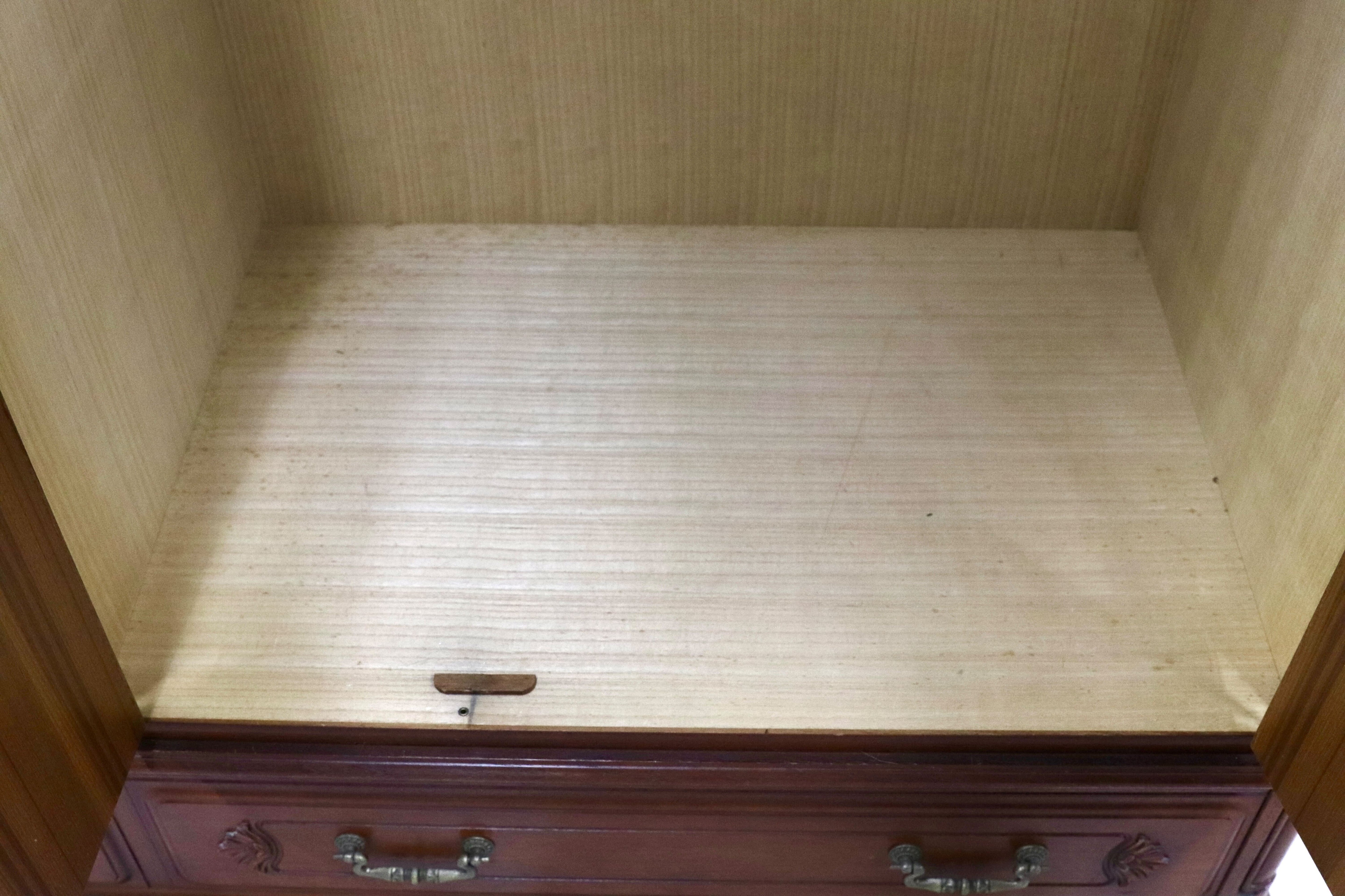 GMIH81○府中家具 最高級 ワードローブ 洋服箪笥 洋タンス チーク材 約400万 稀少 アンティーク 家具 和モダン レトロ 和室 座敷