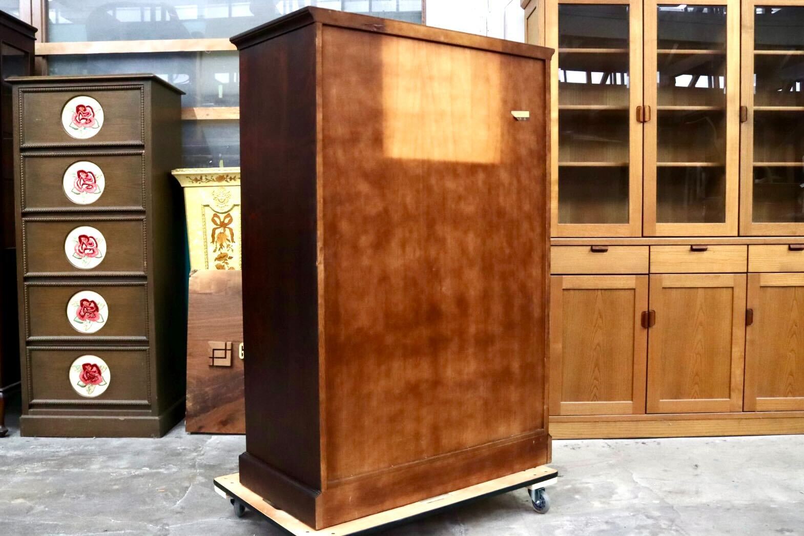 GMIH493C○和光 北斗民芸 整理箪笥 7段チェスト チェスト 洋服タンス 樺材 レトロ 和家具 和モダン ヴィンテージ 検）北海道民芸家具