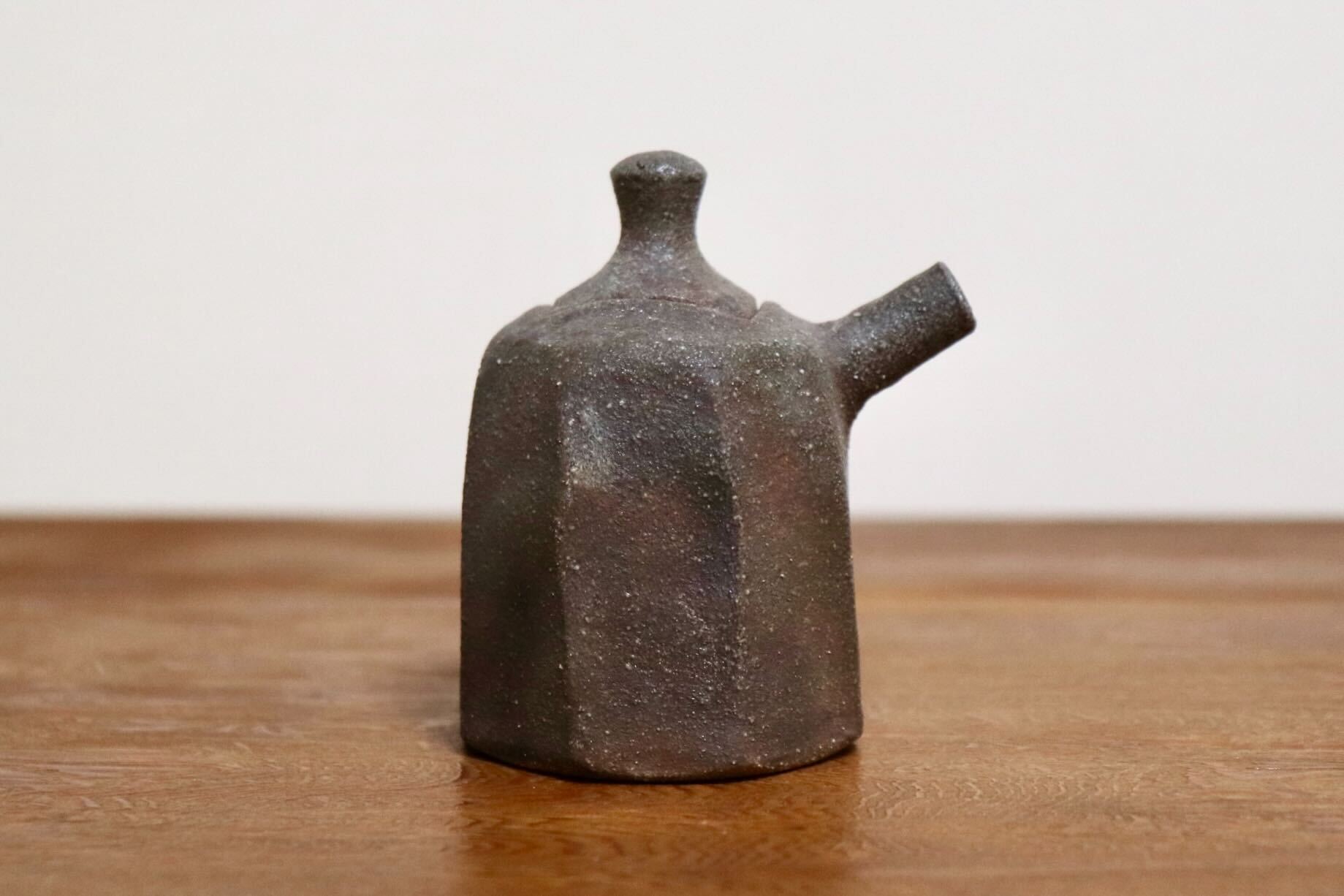 GMIO508B◯市野悟窯 市野哲次 丹波焼 やきしめ醤油さし 陶器 丹波篠山 伝統工芸 未使用