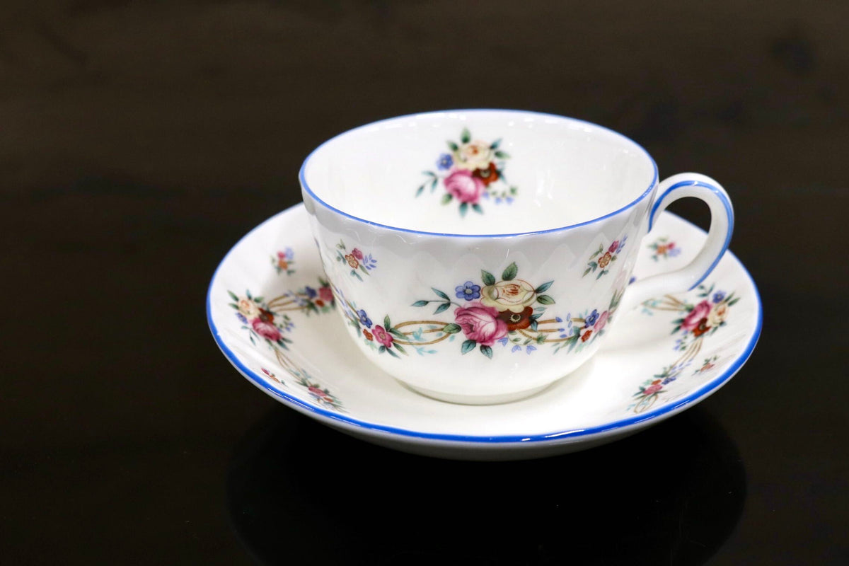 GMJH332BN◯MINTON / ミントン Summer Bouquet サマーブーケ カップ&ソーサー ティーカップ プレート 花柄 西洋 ヴィンテージ 廃盤 稀少