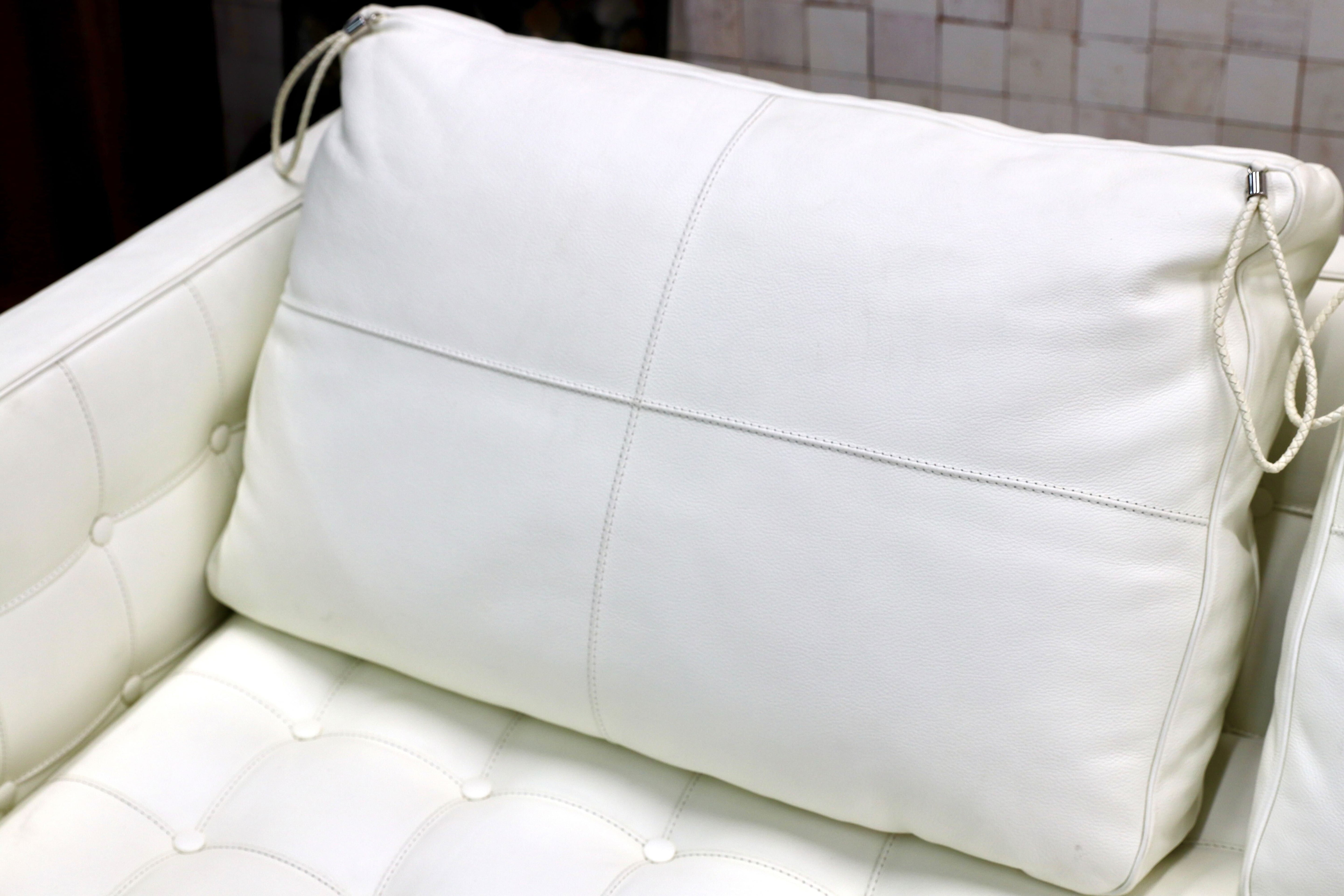 GMIK670○Cassina / カッシーナ PRIVE プリヴェ 2人掛けワイド 左肘アームソファ フィリップ・スタルク イタリアモダン 白本革 定価345万