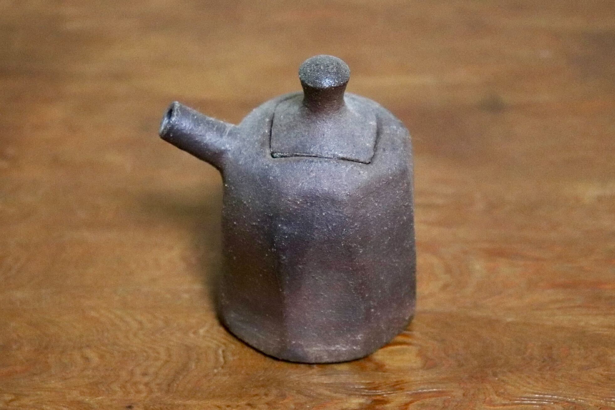 GMIO508B◯市野悟窯 市野哲次 丹波焼 やきしめ醤油さし 陶器 丹波篠山 伝統工芸 未使用