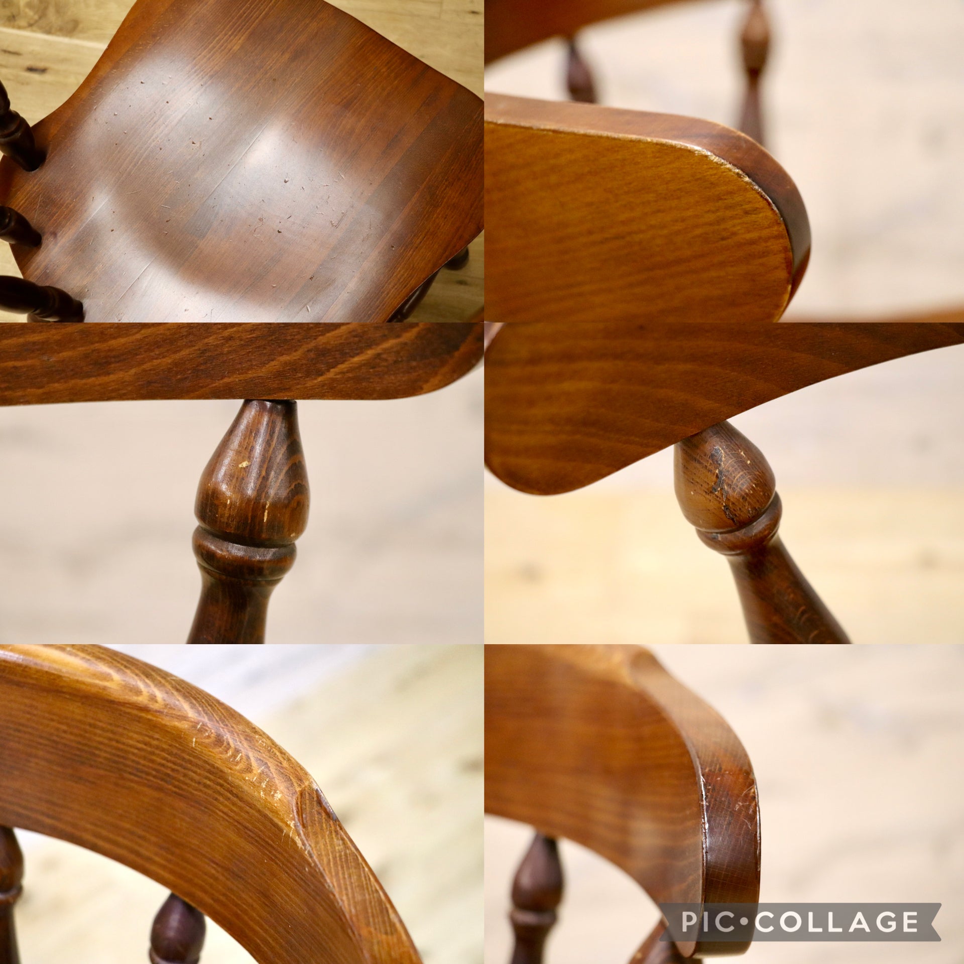 GMJN19○柏木工 / KASHIWA ダイニングチェア アームレスチェア 椅子 飛騨家具 レトロ カントリー 木製 アンティーク