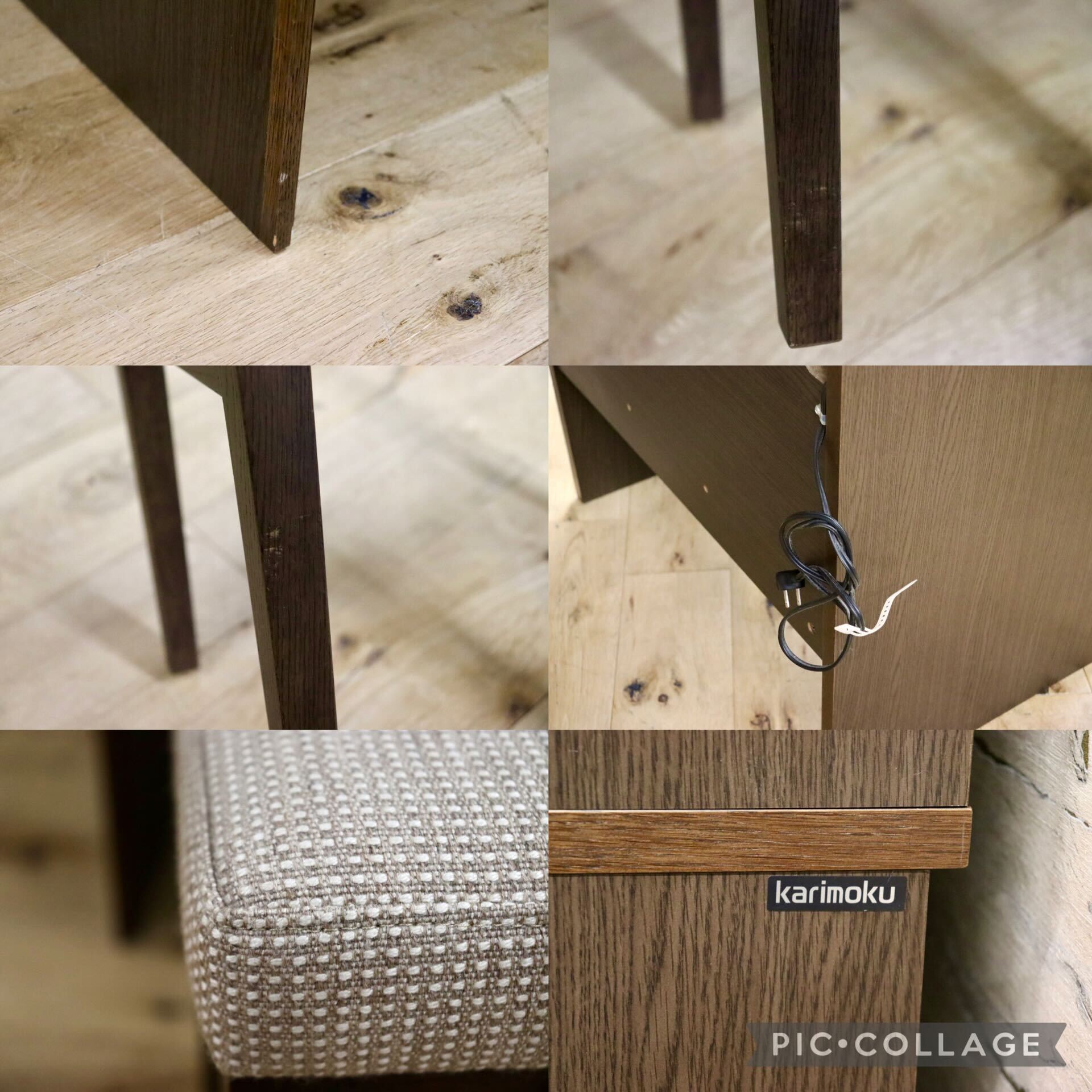 GMIH278○karimoku / カリモク QT2321 ドレッサー 三面鏡 鏡台 化粧台 オーク材 モカブラウン 国産家具 定価約18.8万 美品