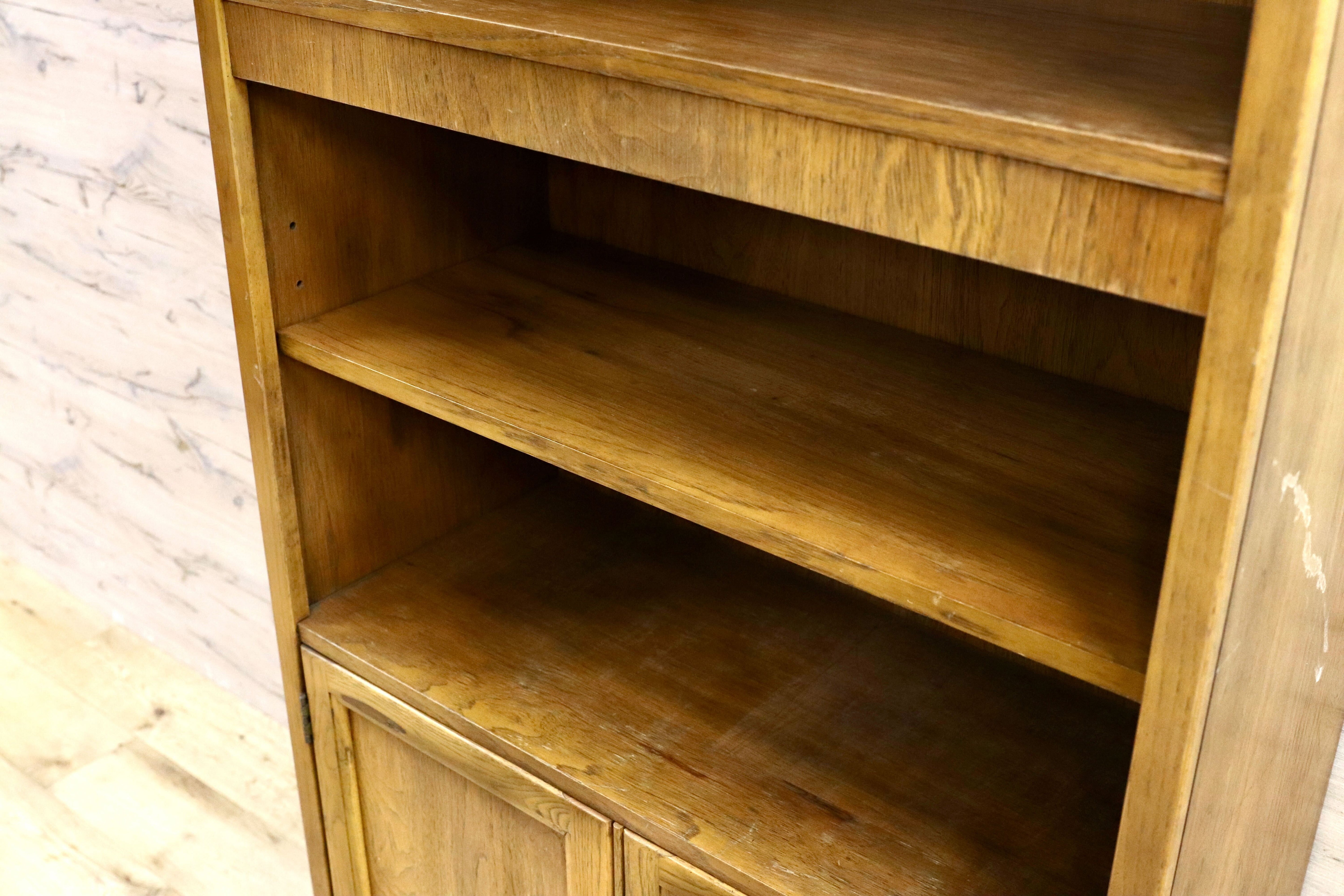 GMIK684○ドレクセル風 アメリカ ヴィンテージ ブックシェルフ ブックキャビネット ラック 棚 キャビネット 書棚 本棚 US