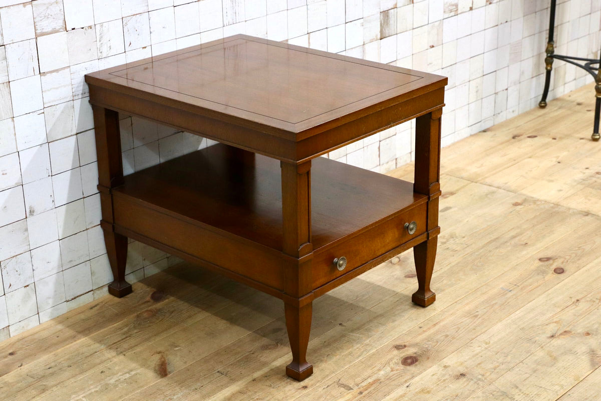 GMJH384○DREXEL HERITAGE / ドレクセルヘリテイジ Triune トライユン サイドテーブル マホガニー ヴィンテージ 定価約21万円 稀少
