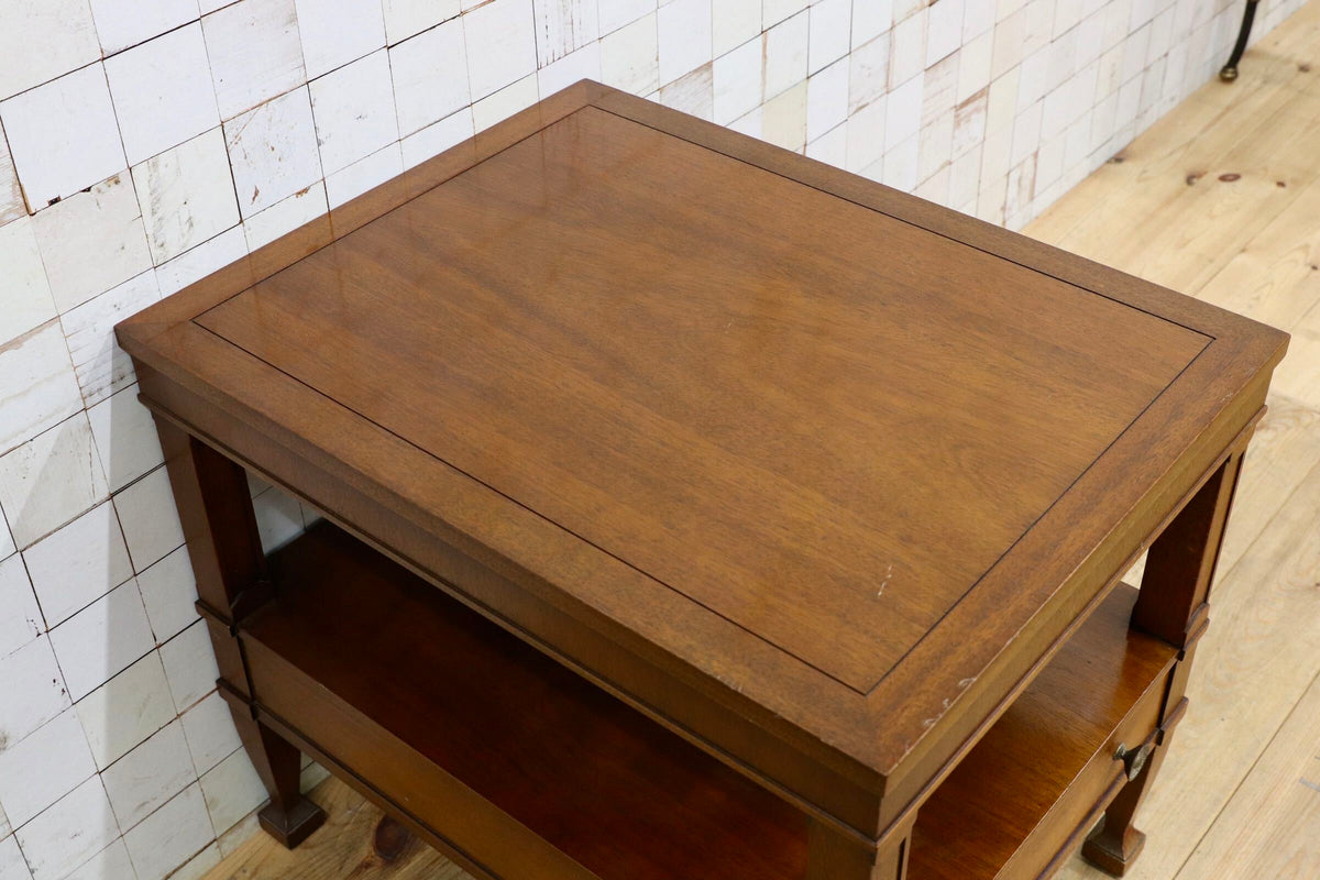 GMJH384○DREXEL HERITAGE / ドレクセルヘリテイジ Triune トライユン サイドテーブル マホガニー ヴィンテージ 定価約21万円 稀少