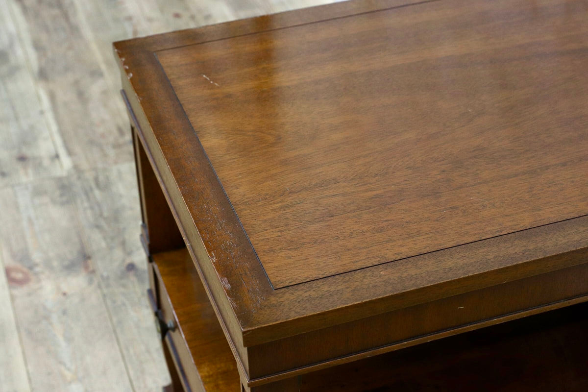 GMJH384○DREXEL HERITAGE / ドレクセルヘリテイジ Triune トライユン サイドテーブル マホガニー ヴィンテージ 定価約21万円 稀少