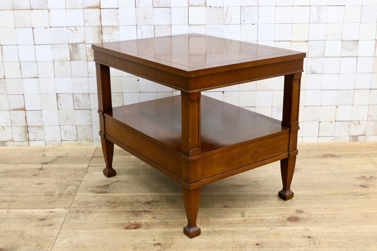 GMJH384○DREXEL HERITAGE / ドレクセルヘリテイジ Triune トライユン サイドテーブル マホガニー ヴィンテージ 定価約21万円 稀少