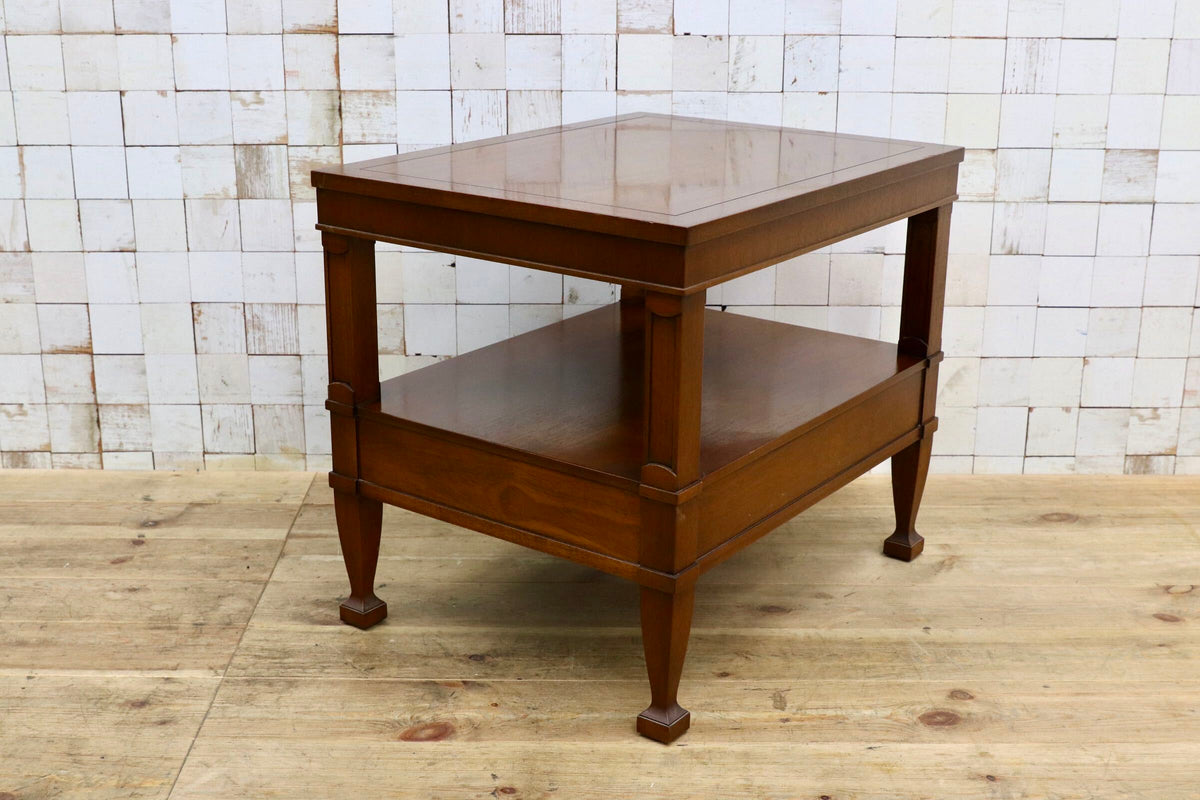 GMJH384○DREXEL HERITAGE / ドレクセルヘリテイジ Triune トライユン サイドテーブル マホガニー ヴィンテージ 定価約21万円 稀少