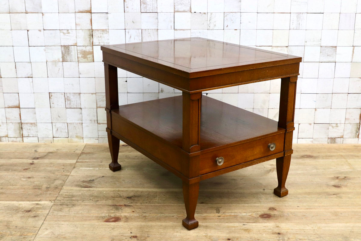 GMJH384○DREXEL HERITAGE / ドレクセルヘリテイジ Triune トライユン サイドテーブル マホガニー ヴィンテージ 定価約21万円 稀少
