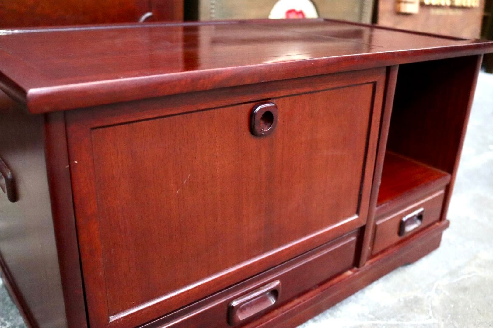 GMIH501B○karimoku / カリモク オールドカリモク 小物入れ 収納家具 キャスター付き 引き出し 木製 レトロ ヴィンテージ 国産家具