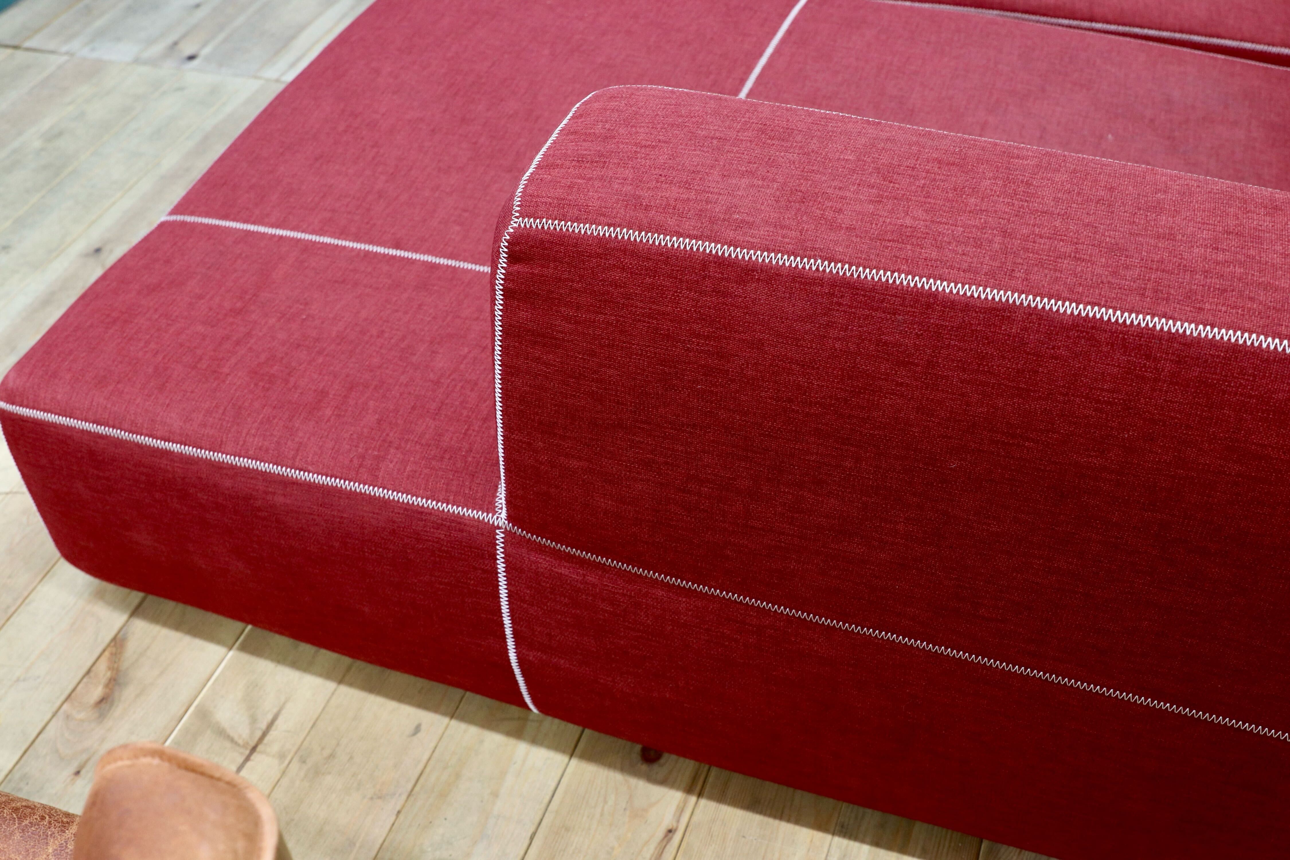 GMIO230○B&B ITALIA Bend-Sofa ベンドソファ カウチソファ レッド 約140万 イタリアモダン パトリシア・ウルキオラ コーナーソファ 最高級