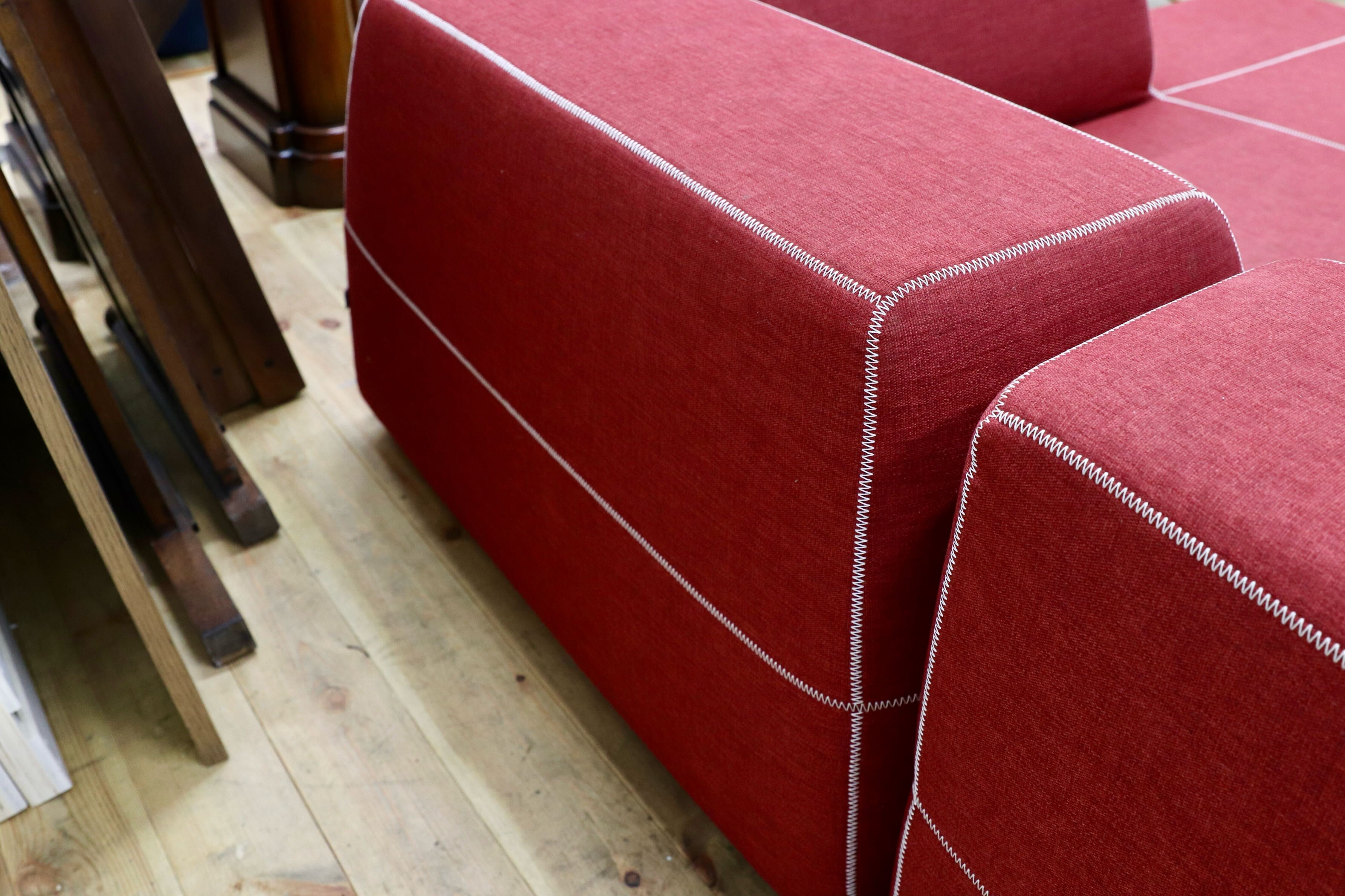 GMIO230○B&B ITALIA Bend-Sofa ベンドソファ カウチソファ レッド 約140万 イタリアモダン パトリシア・ウルキオラ コーナーソファ 最高級