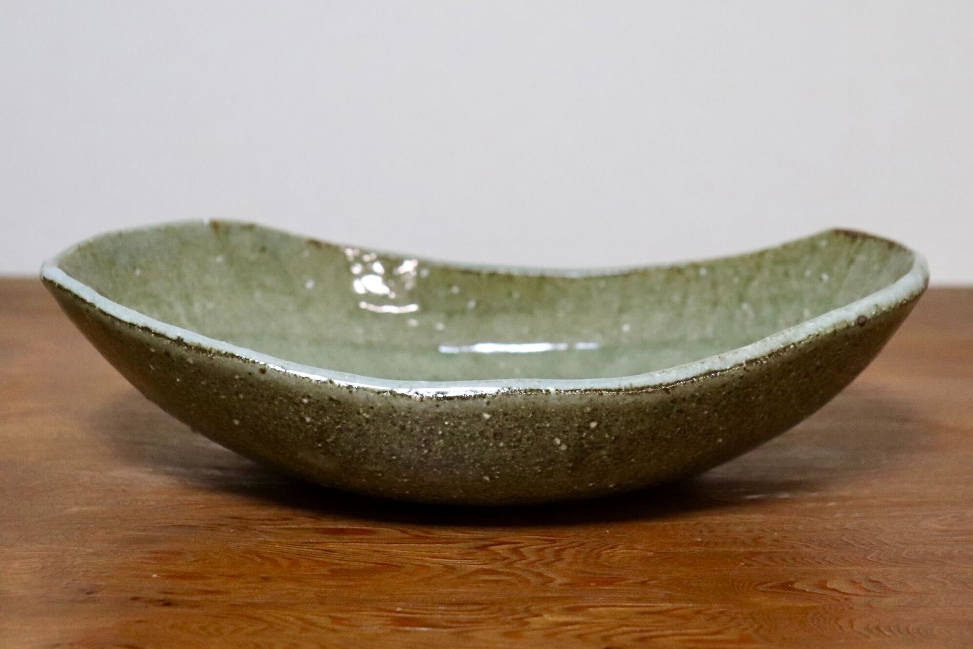 GMIO499A◯丹山窯 丹波焼 皿 楕円 陶器 丹波篠山 伝統工芸 未使用