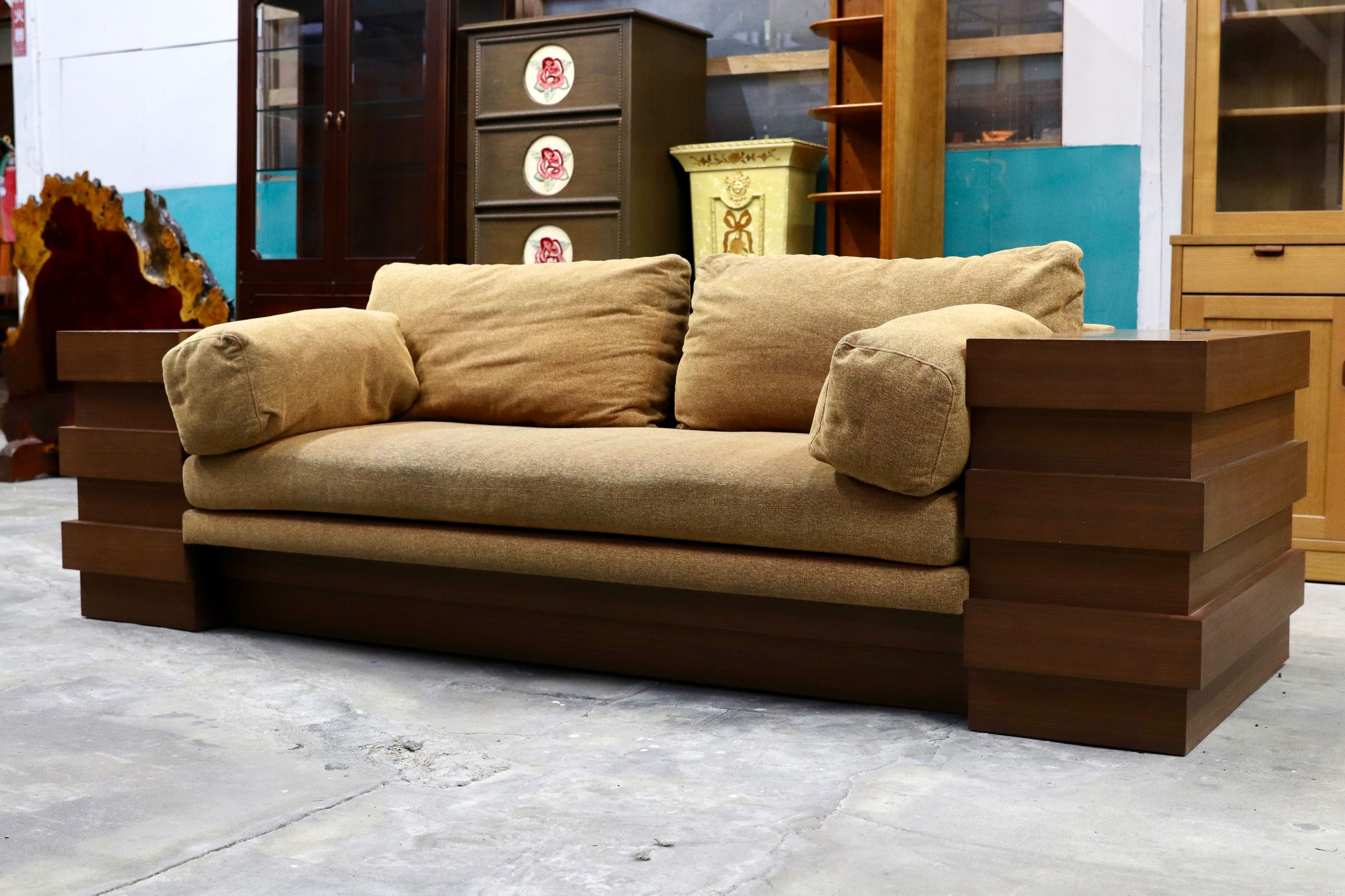 GMIK649○CONDE HOUSE / カンディハウス 2人掛けワイドソファ ラブソファ 羽毛 ファブリック 北海道旭川