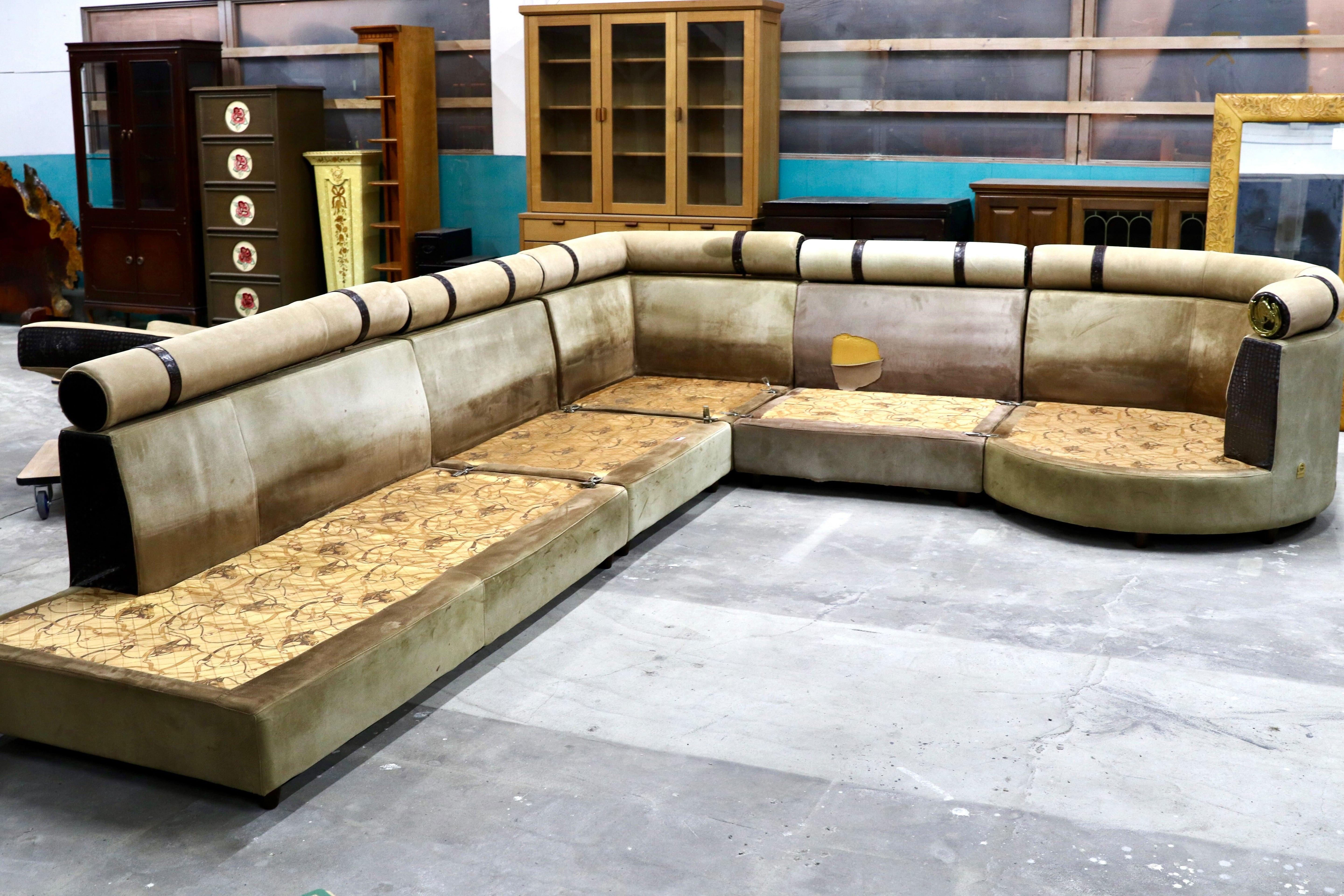 GMIK639○GUCCI / グッチ Formitalia フォルミタリア 最高級 カウチソファ セパレートソファ パオロ・グッチ イタリアモダン 約500万 稀少