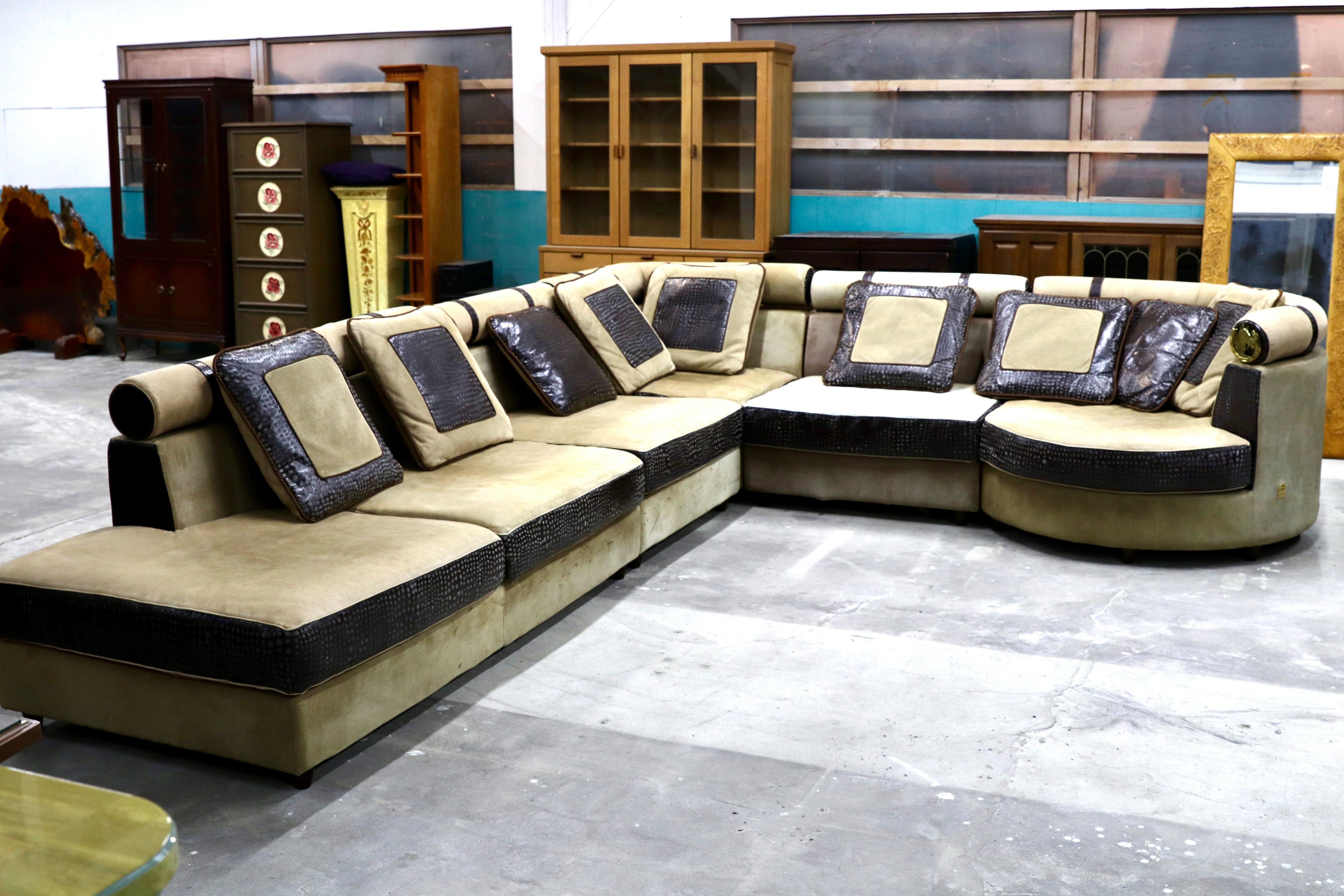 GMIK639○GUCCI / グッチ Formitalia フォルミタリア 最高級 カウチソファ セパレートソファ パオロ・グッチ イタリアモダン 約500万 稀少