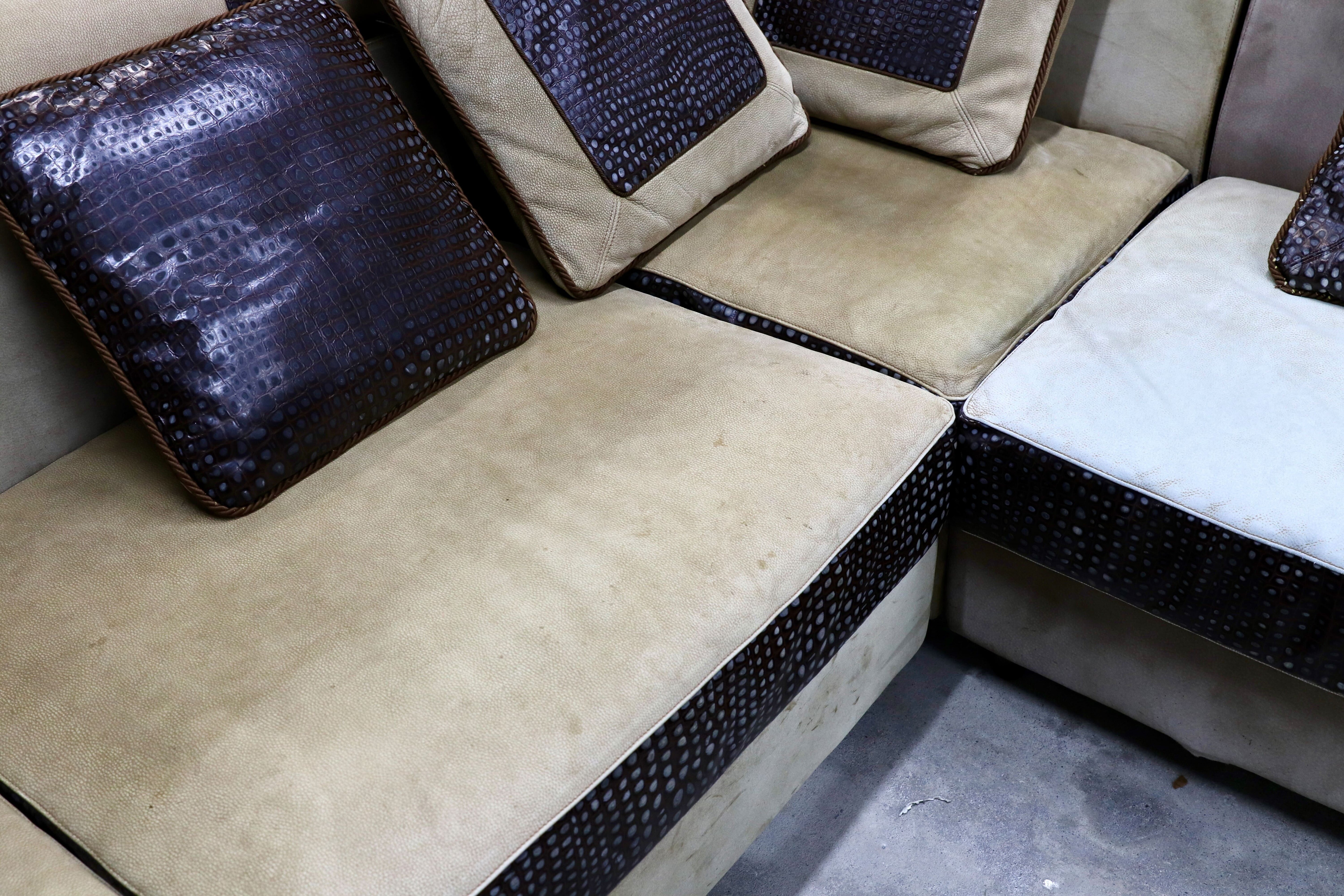 GMIK639○GUCCI / グッチ Formitalia フォルミタリア 最高級 カウチソファ セパレートソファ パオロ・グッチ イタリアモダン 約500万 稀少