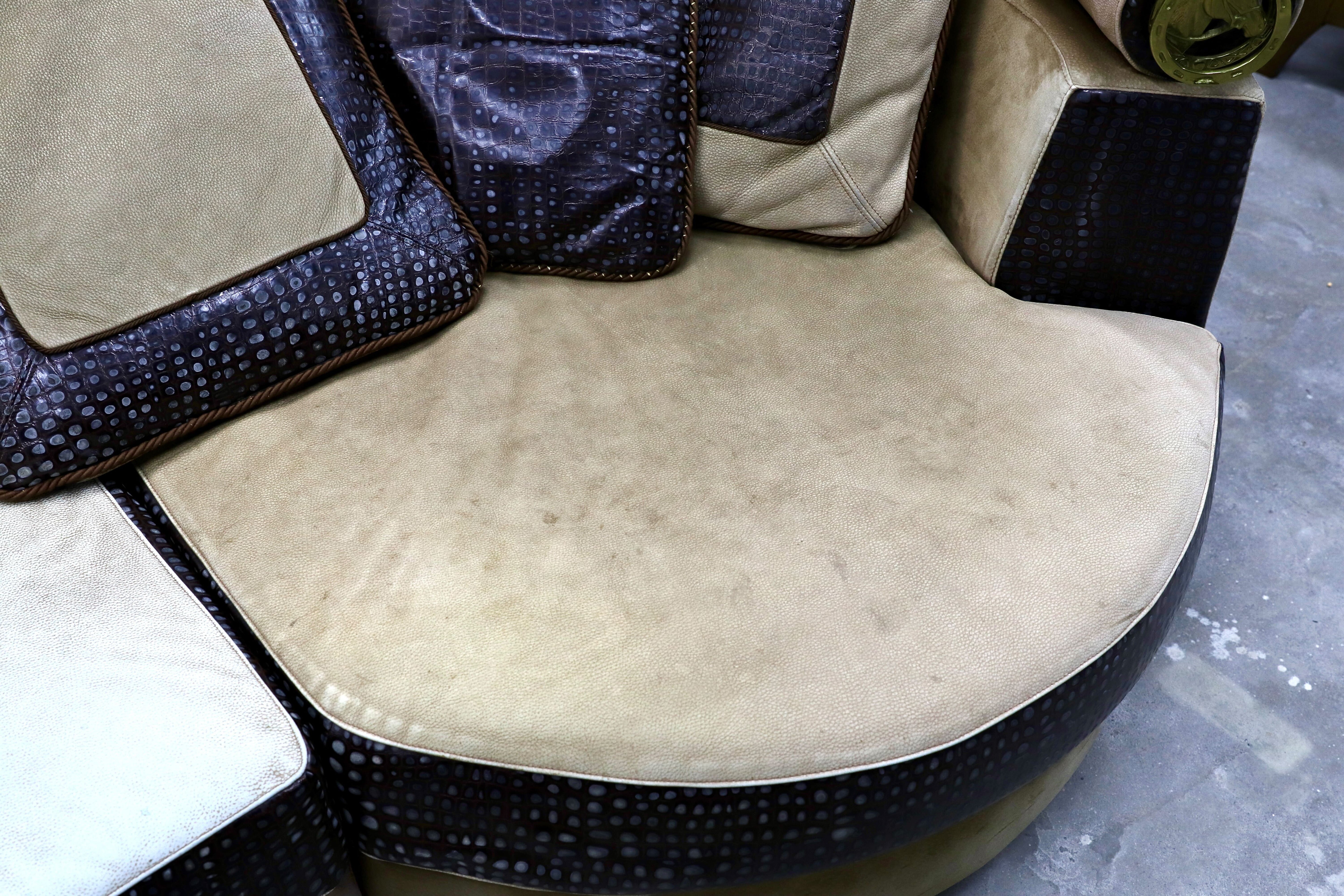 GMIK639○GUCCI / グッチ Formitalia フォルミタリア 最高級 カウチソファ セパレートソファ パオロ・グッチ イタリアモダン 約500万 稀少