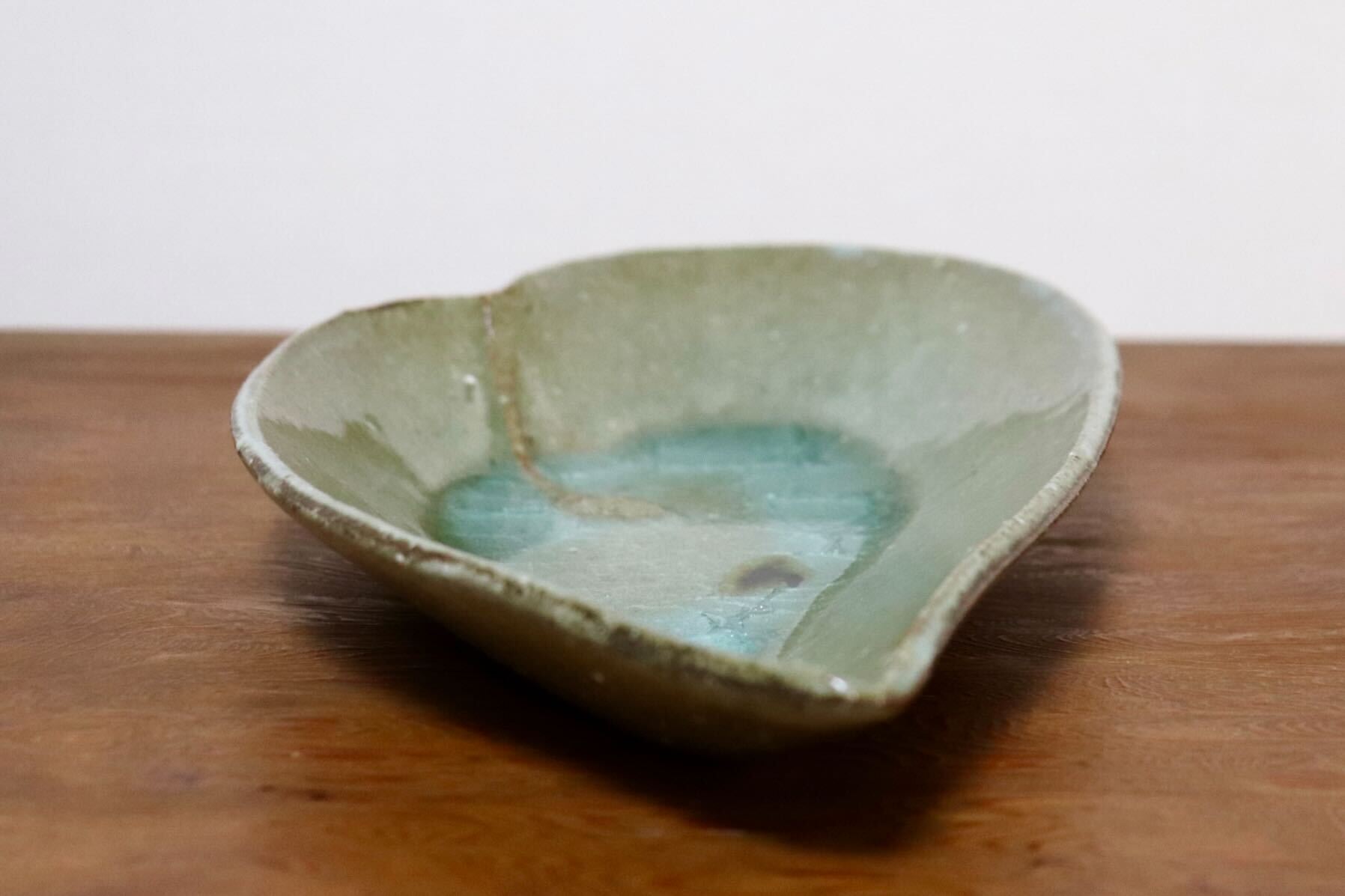 GMIO495D◯丹山窯 丹波焼 葉形皿 陶器 丹波篠山 伝統工芸 未使用