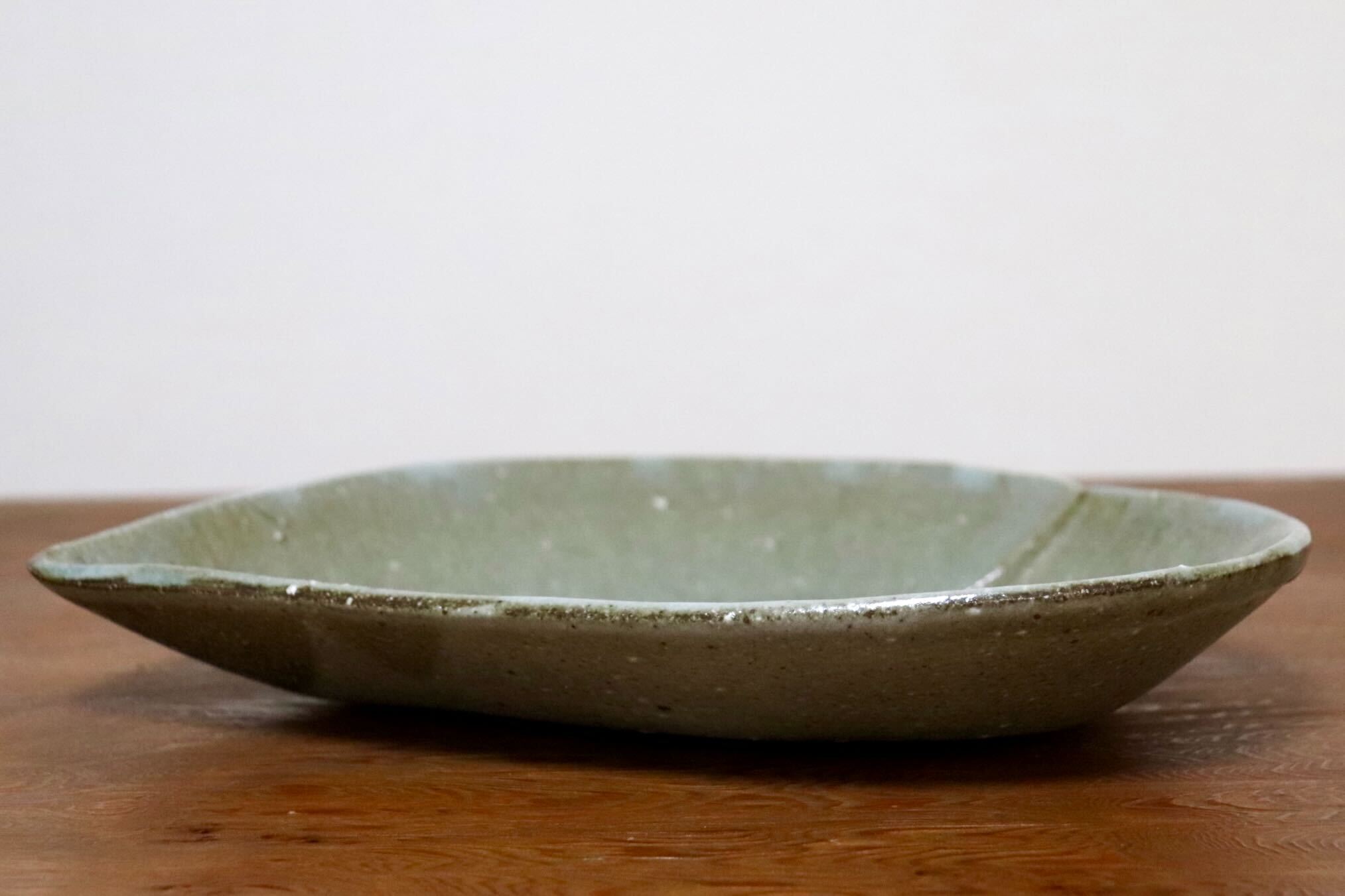 GMIO495E◯丹山窯 丹波焼 葉形皿 陶器 丹波篠山 伝統工芸 未使用