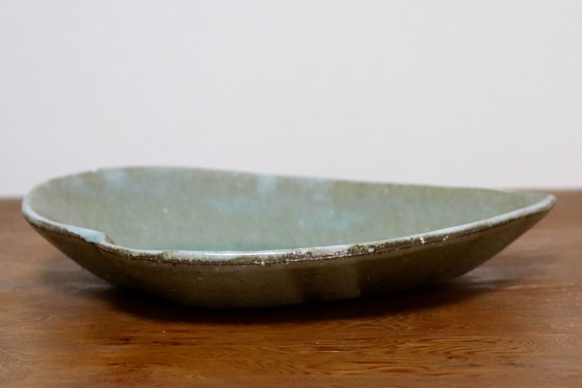 GMIO495E◯丹山窯 丹波焼 葉形皿 陶器 丹波篠山 伝統工芸 未使用