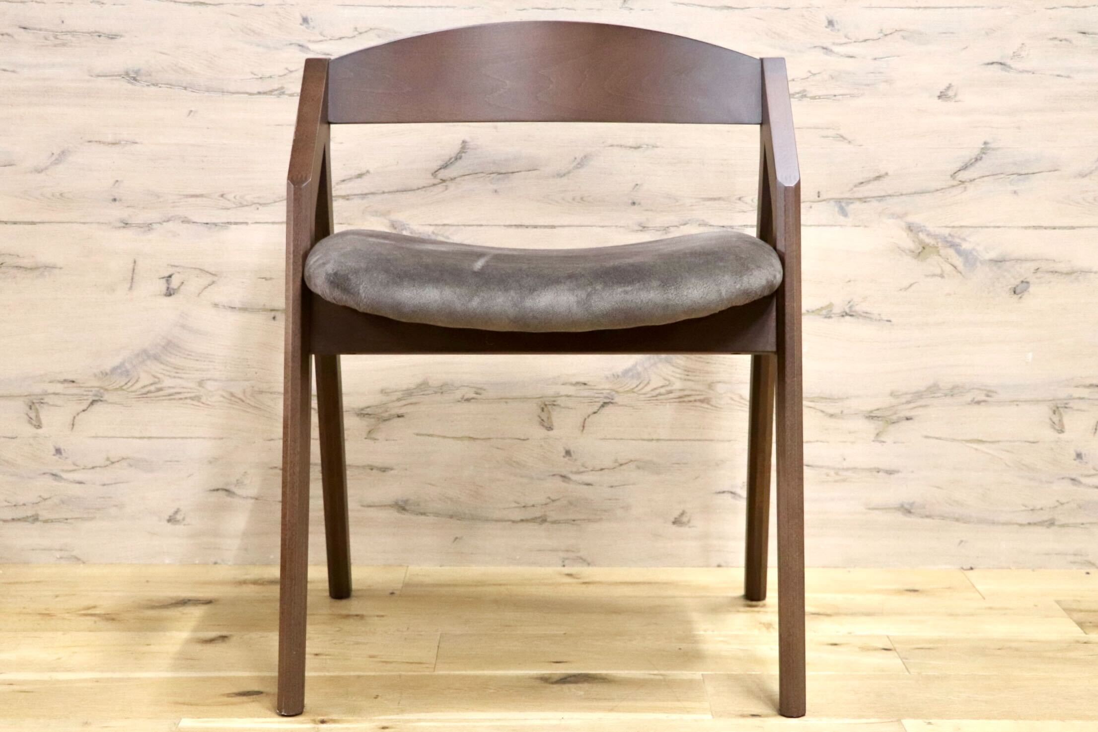 GMIK869A○MORITA / モリタインテリア ダイニングチェア 食卓椅子 ファブリック マーブルグレー アームチェア ハーフアーム 北欧スタイル