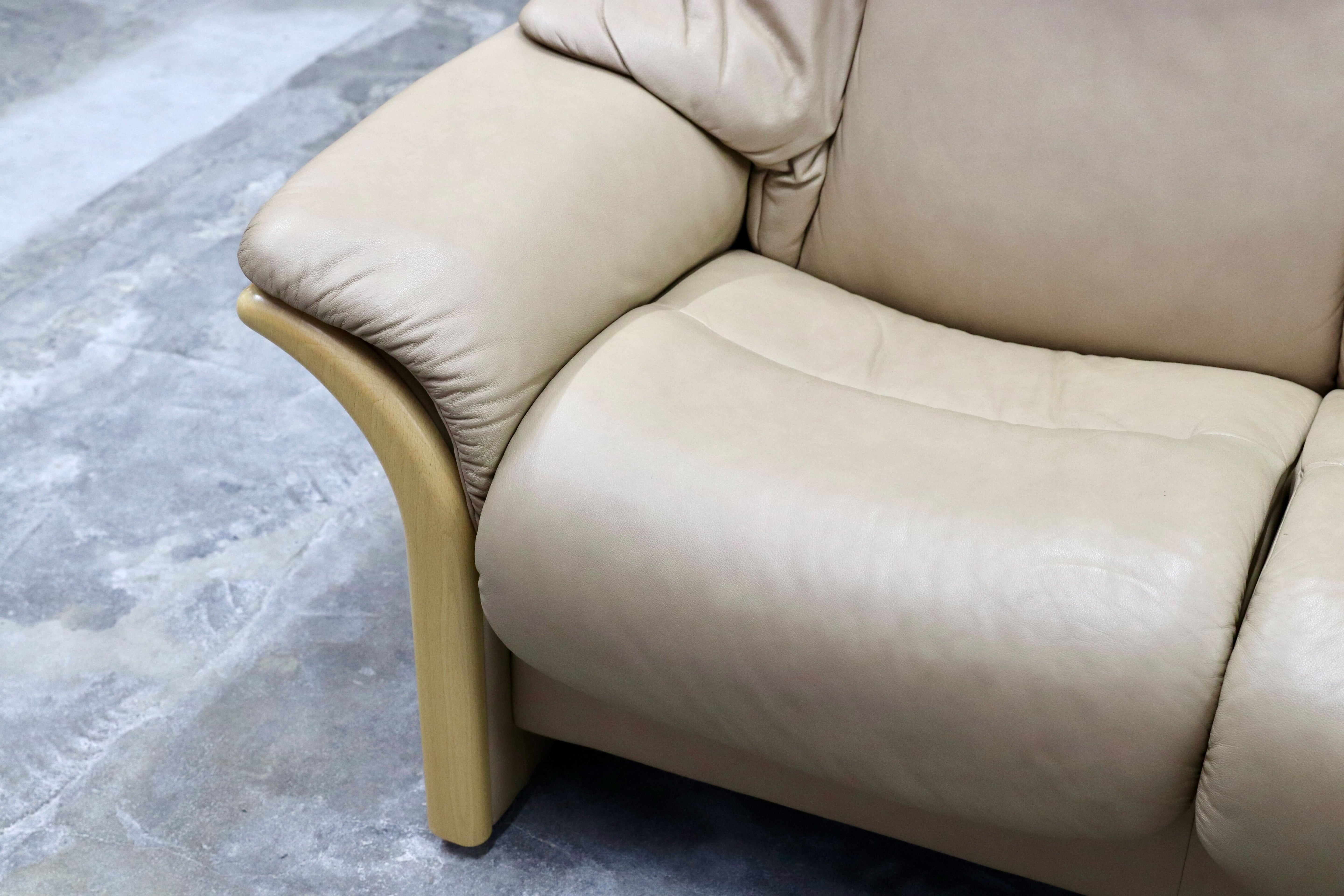 GMHH494○EKORNES / エコーネス エルドラド ハイバック 3人掛けソファ トリプルソファ 総革 北欧 ノルウェー ストレスレス 定価77万