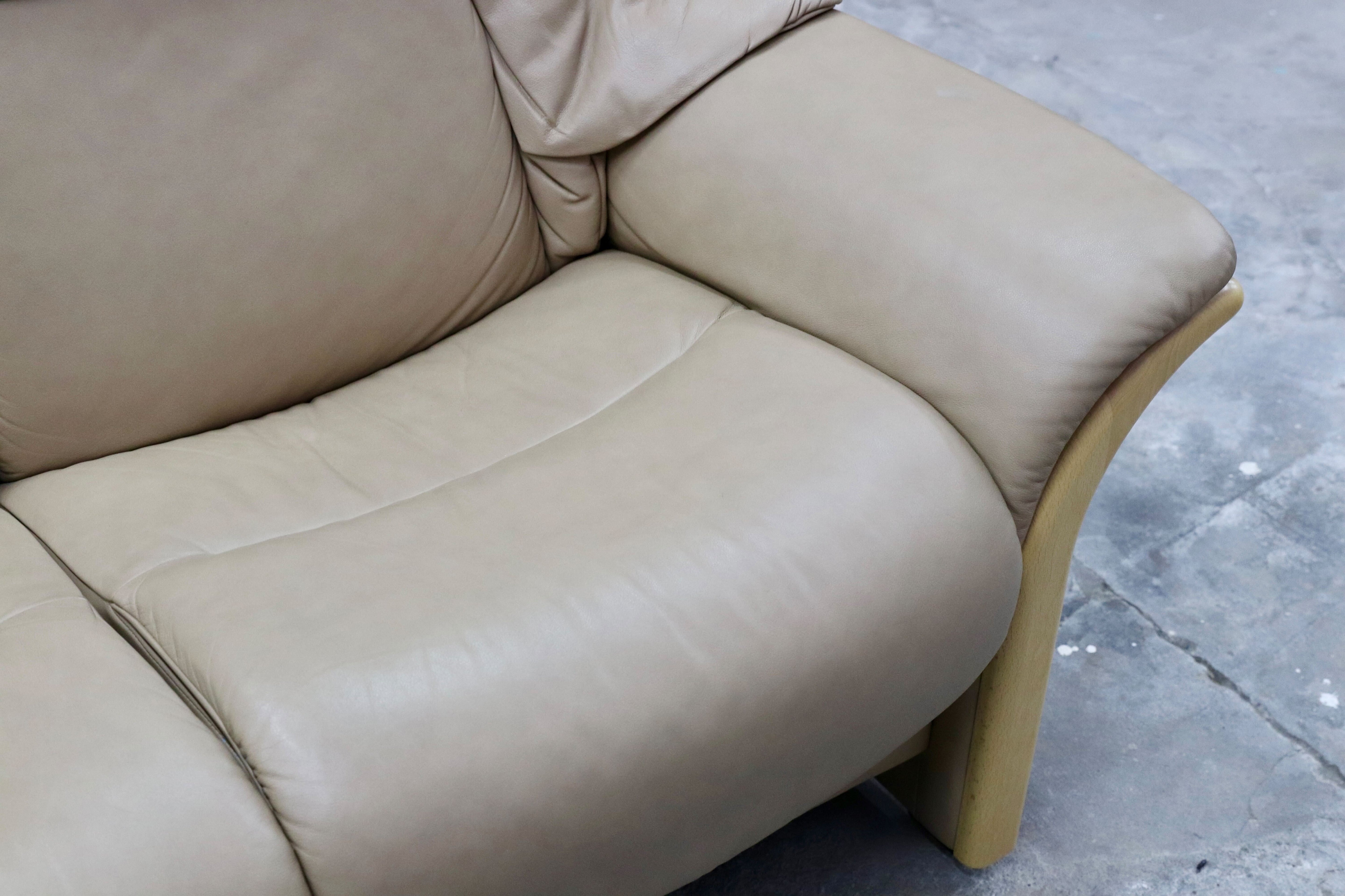 GMHH494○EKORNES / エコーネス エルドラド ハイバック 3人掛けソファ トリプルソファ 総革 北欧 ノルウェー ストレスレス 定価77万