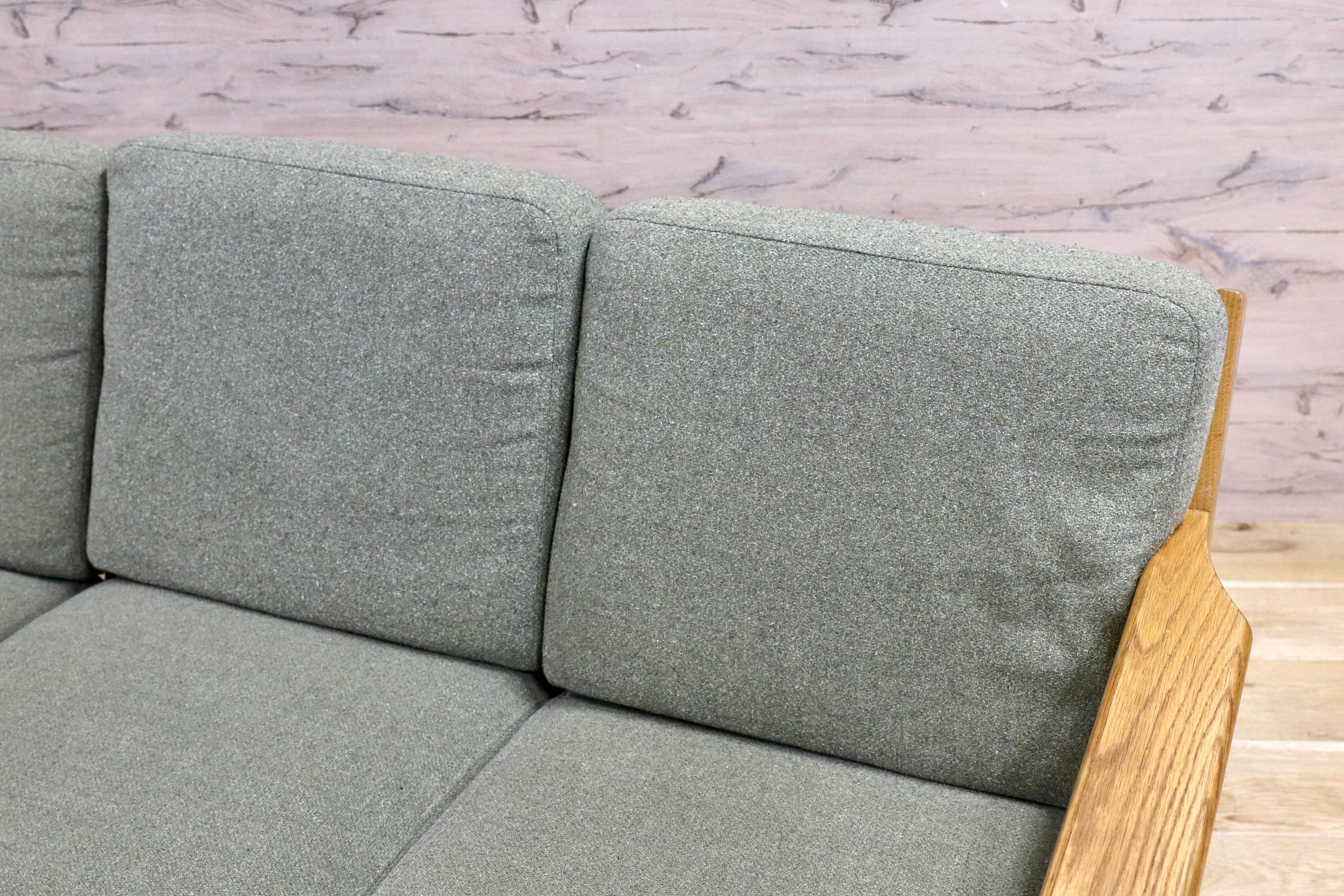 GMIH332○unico / ウニコ VISKA ヴィスカ 3人掛けソファ トリプルソファ オーク材 グリーン 北欧スタイル