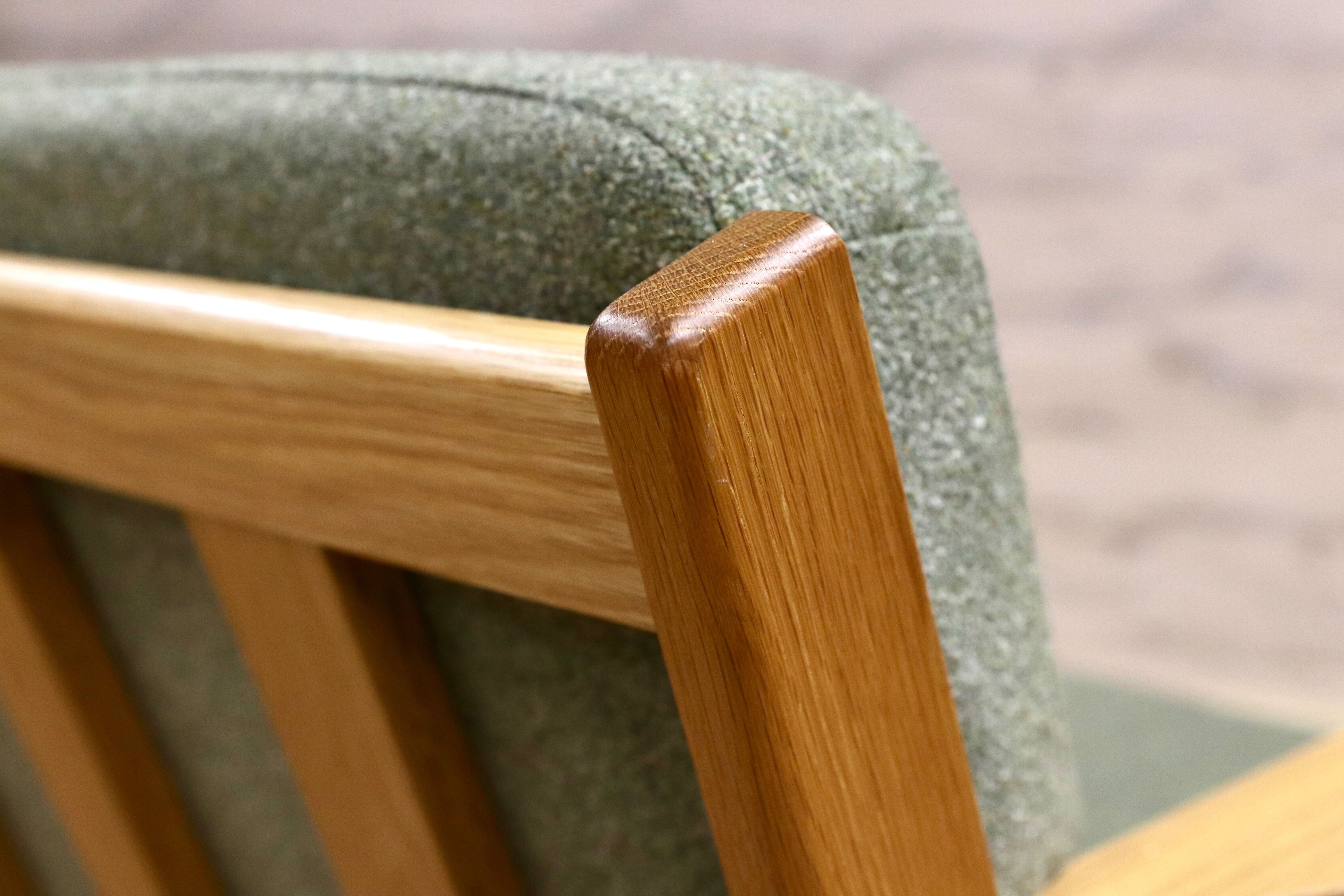 GMIH332○unico / ウニコ VISKA ヴィスカ 3人掛けソファ トリプルソファ オーク材 グリーン 北欧スタイル