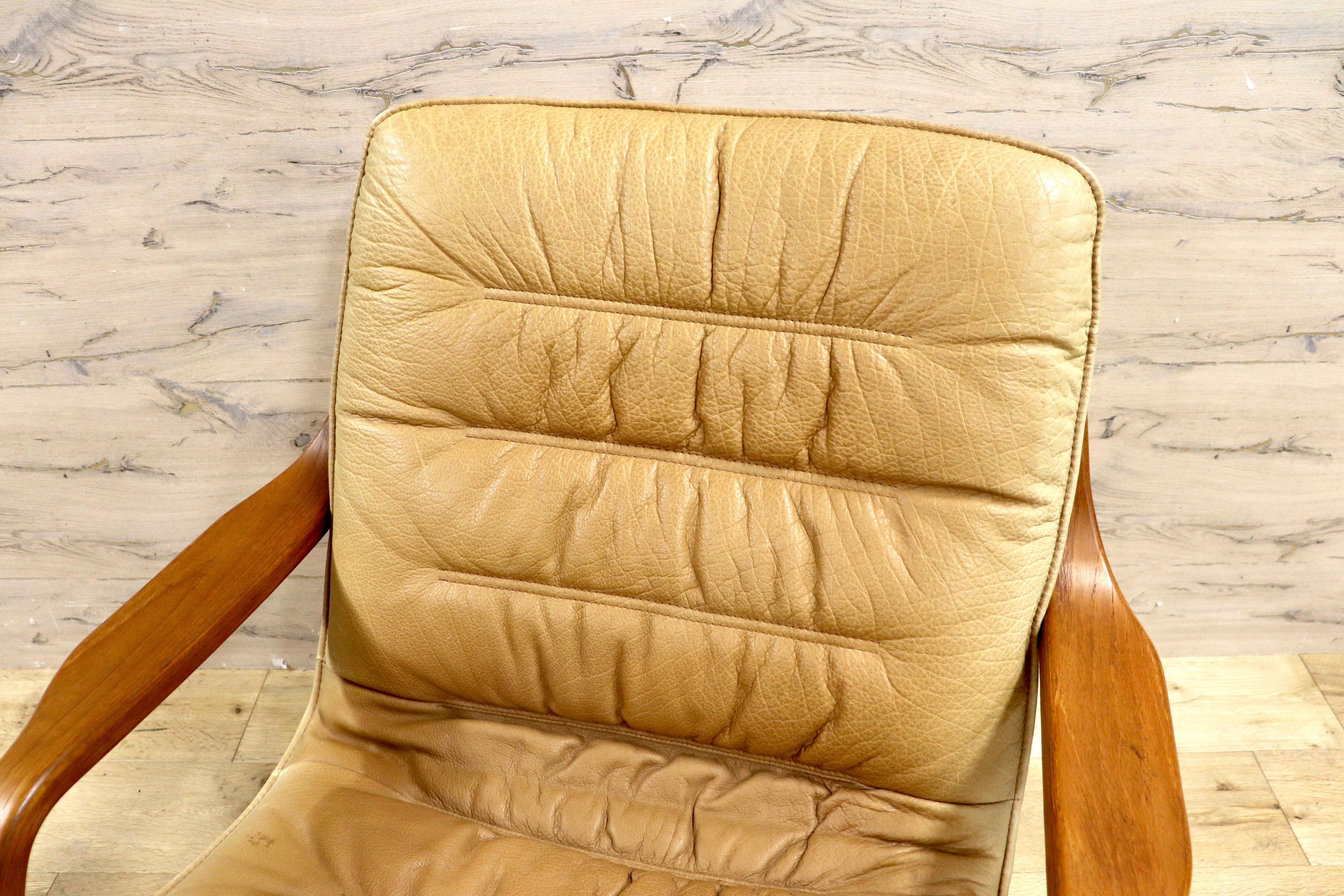 GMIK109A○BERG Furniture / ベルグファニチャー 1人掛けソファ ラウンジチェア 回転式 本革 ミッドセンチュリー ヴィンテージ デンマーク