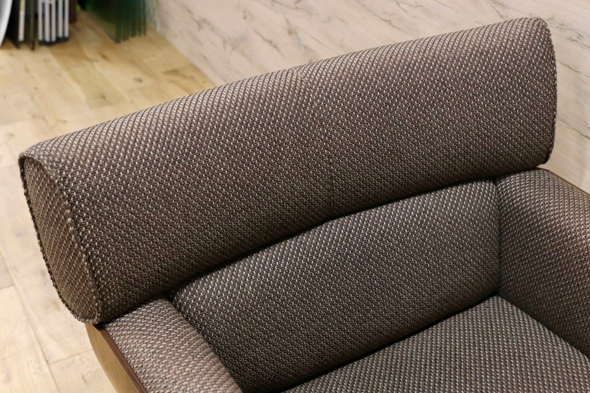 GMJK477B○FUJI FURNITURE / 冨士ファニチア Tapio タピオ ウォールナットカラー ラウンドソファ 中村曻 回転式 ファブリック 約23万