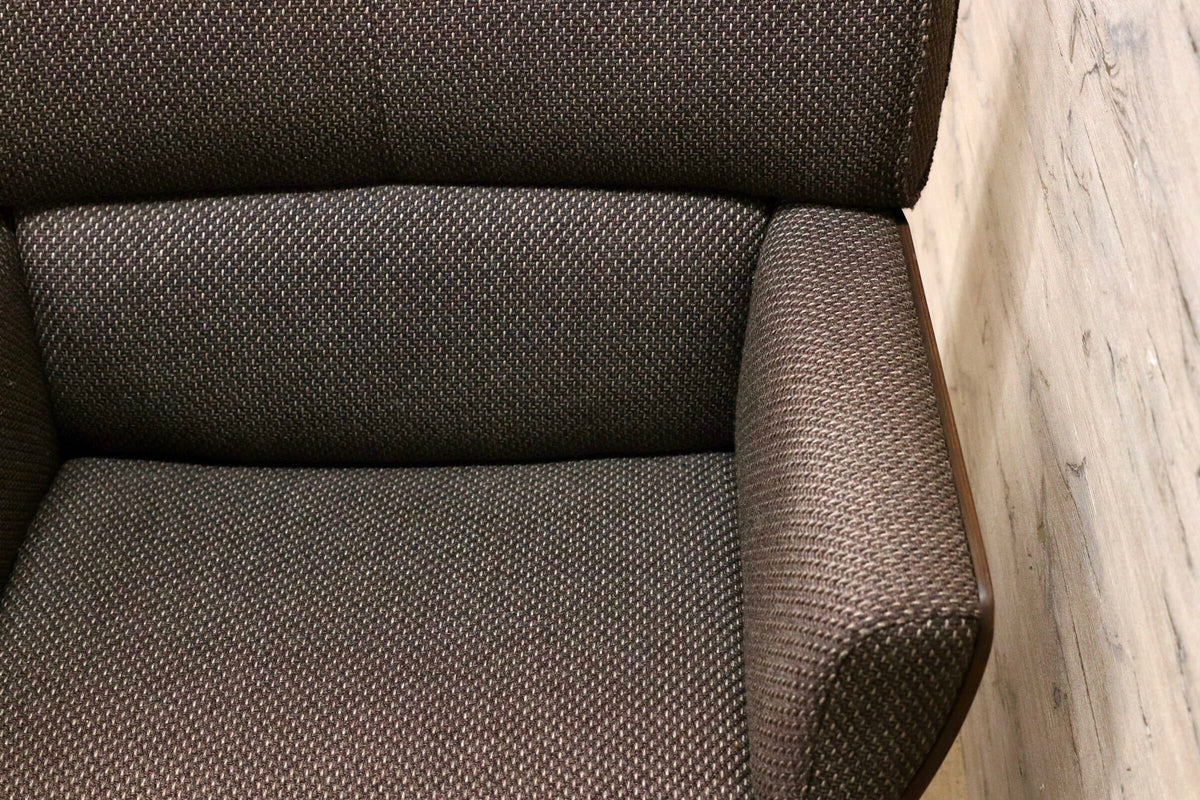GMJK477B○FUJI FURNITURE / 冨士ファニチア Tapio タピオ ウォールナットカラー ラウンドソファ 中村曻 回転式 ファブリック 約23万