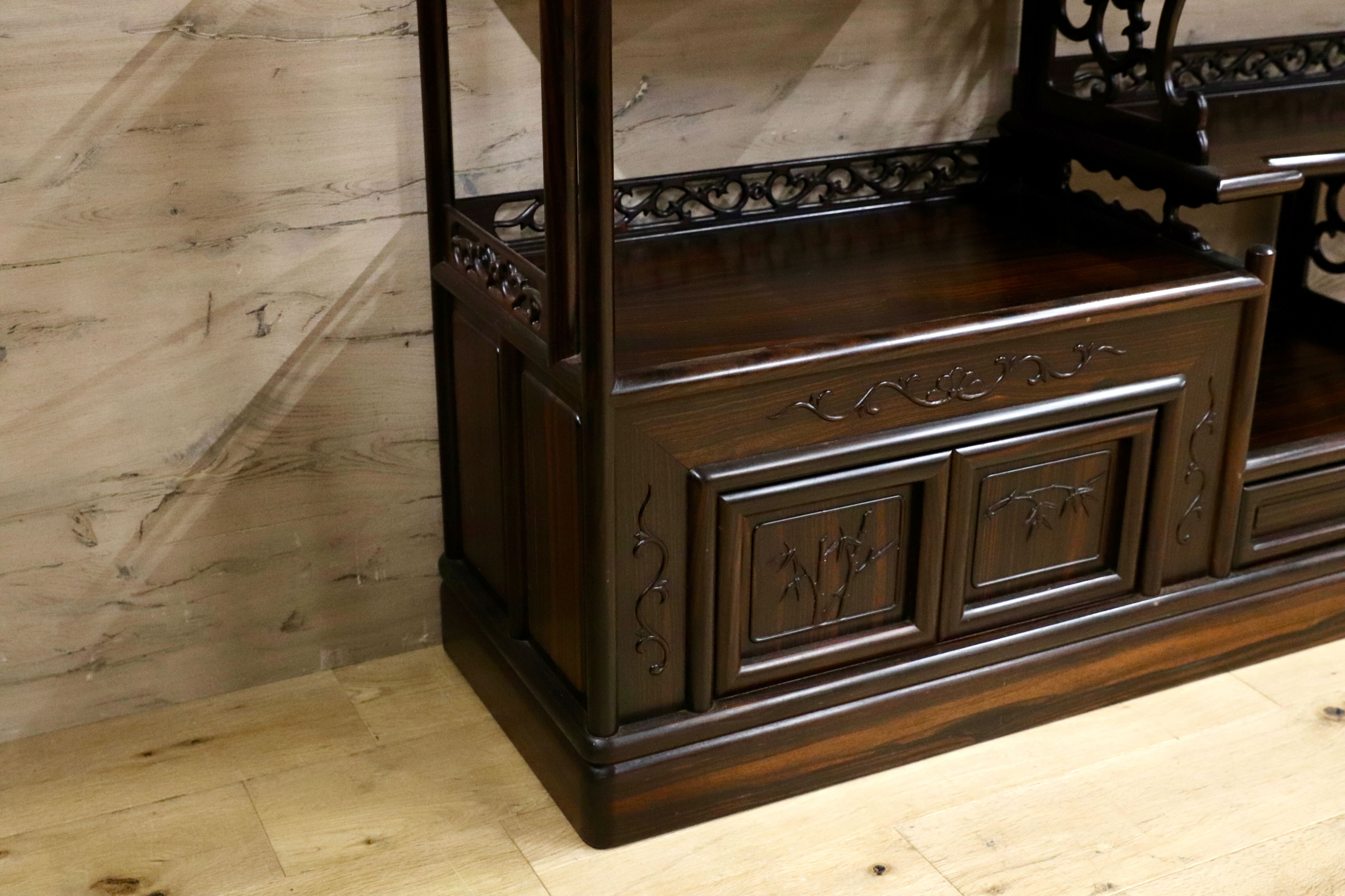 GMIH10○黒檀 茶棚 茶箪笥 サイドボード リビングボード 飾り棚 キャビネ GMIH10○黒檀 茶棚 茶箪笥 サイドボード リビングボード 飾り棚 キャビネ