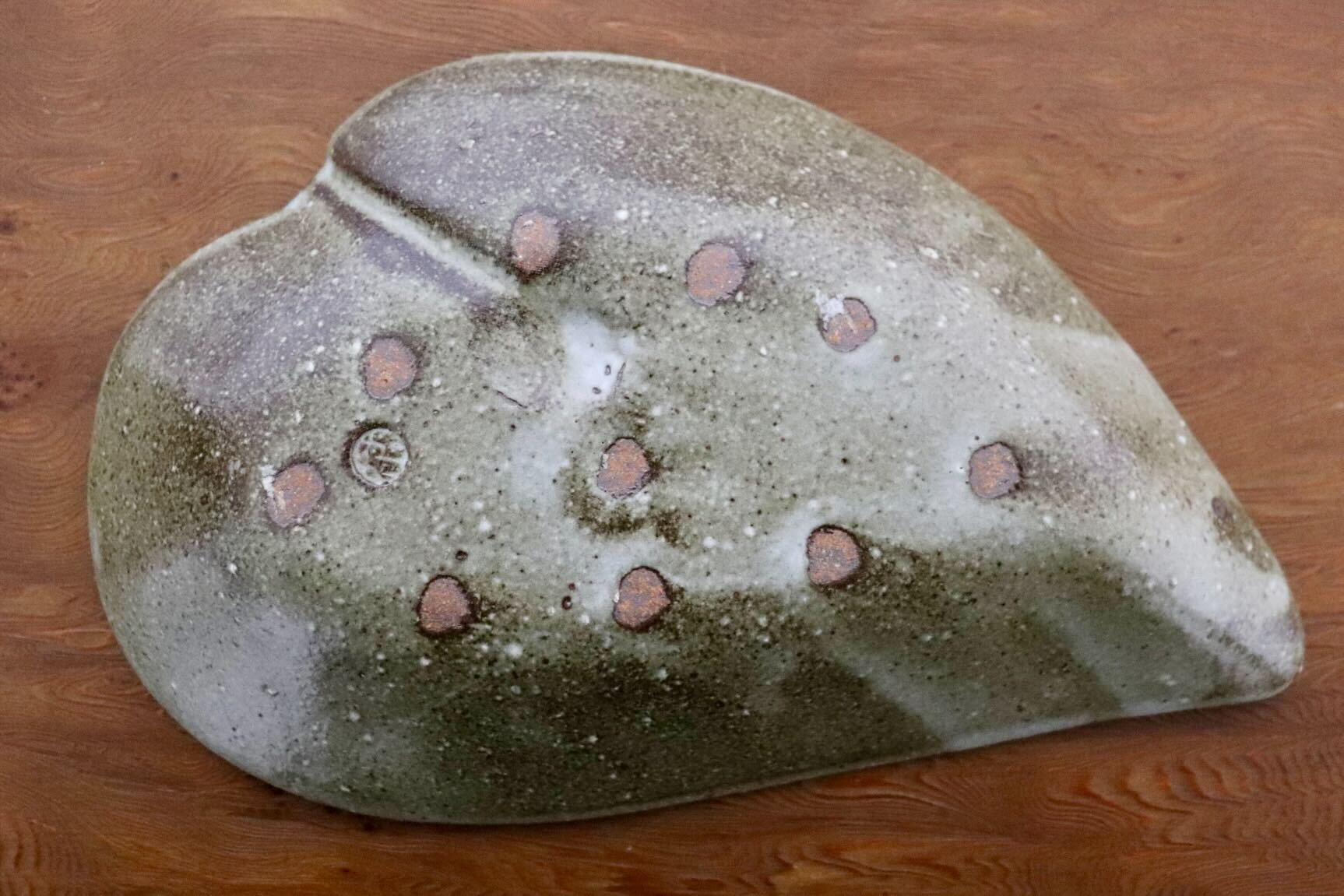 GMIO495N◯丹山窯 丹波焼 葉形皿 陶器 丹波篠山 伝統工芸 未使用