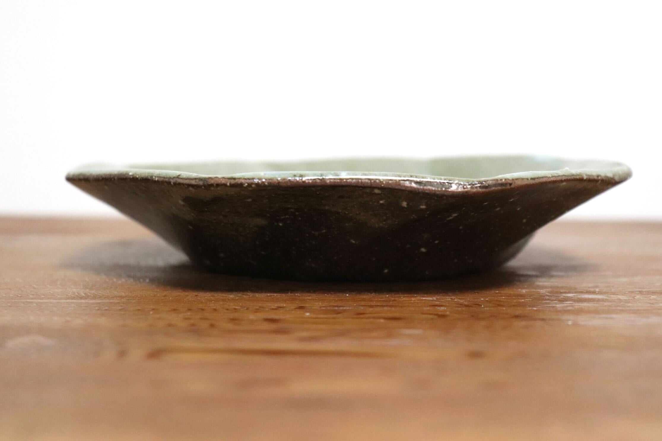 GMIO504C◯丹山窯 丹波焼 八角皿 緑 陶器 丹波篠山 伝統工芸 未使用