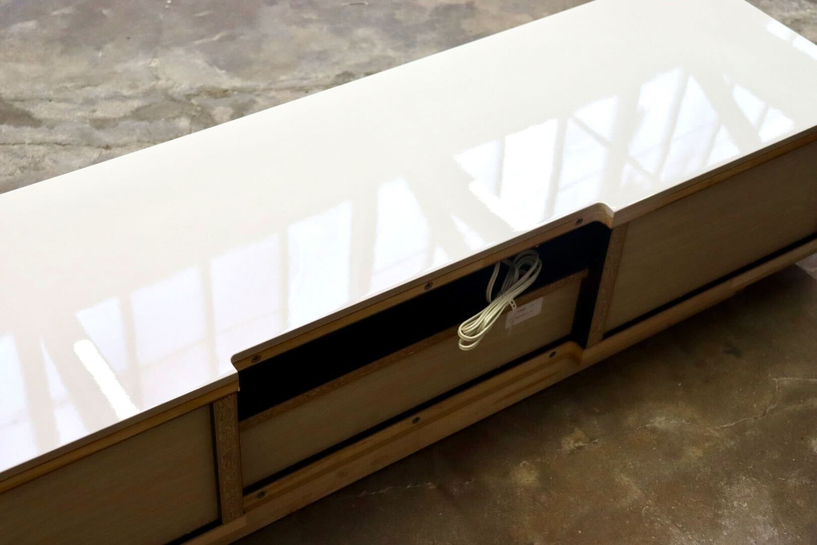 GMIS435A○シギヤマ家具 LIBERO リベロ TVボード AVボード ローボード リビング収納 スタイリッシュ モダン UV塗装 定価約8.6万 展示品