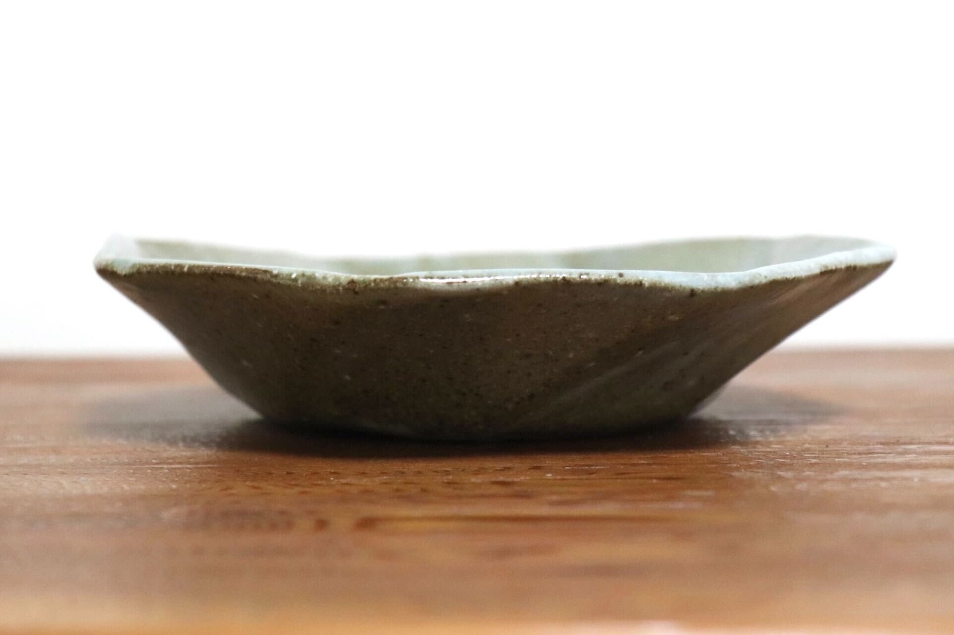 GMIO504E◯丹山窯 丹波焼 八角皿 緑 陶器 丹波篠山 伝統工芸 未使用