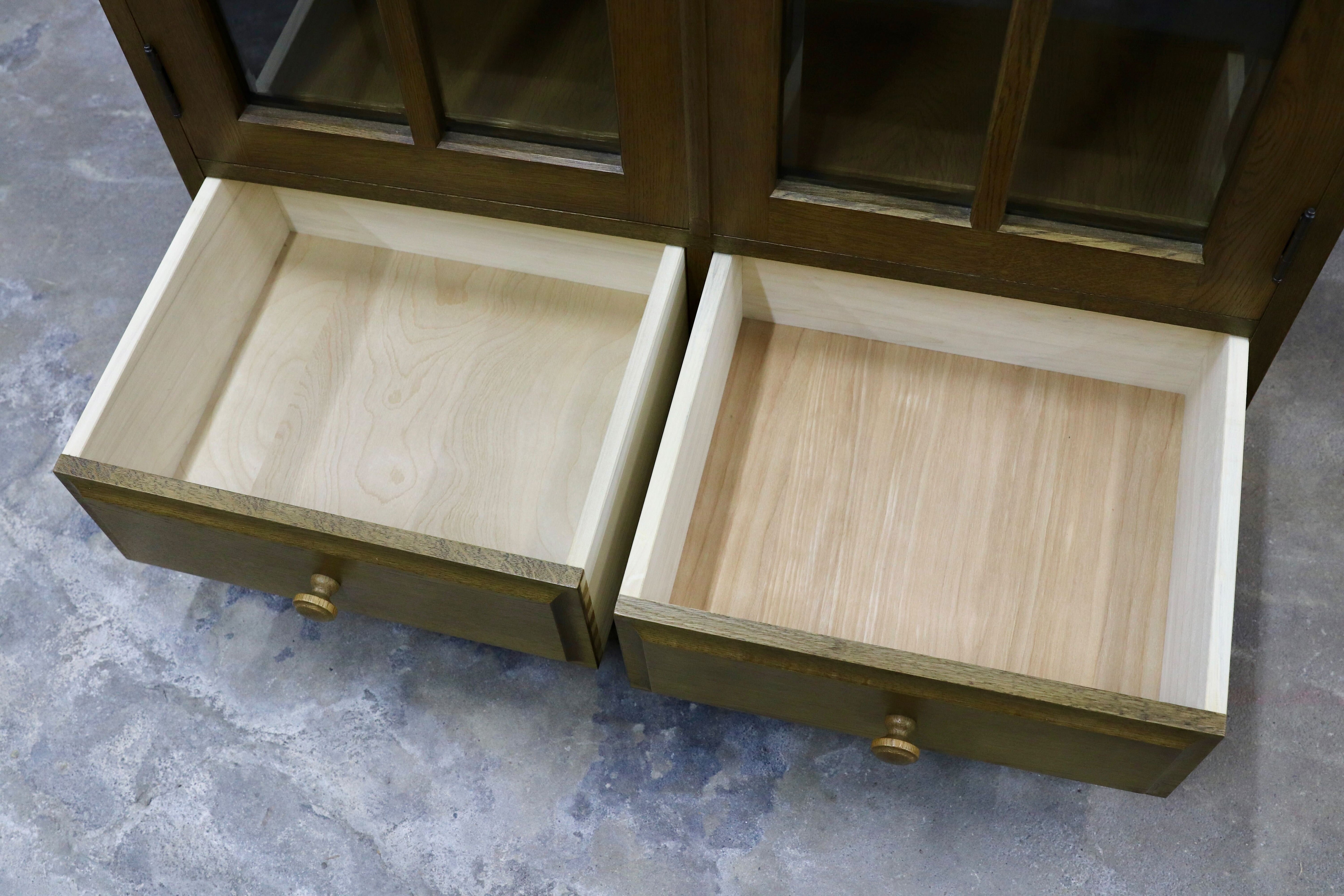 GMIS342○和光 楢材 ブックキャビネット ブックシェルフ 本棚 本箱 和家具 キャビネット 飾り棚 レトロ アンティーク調