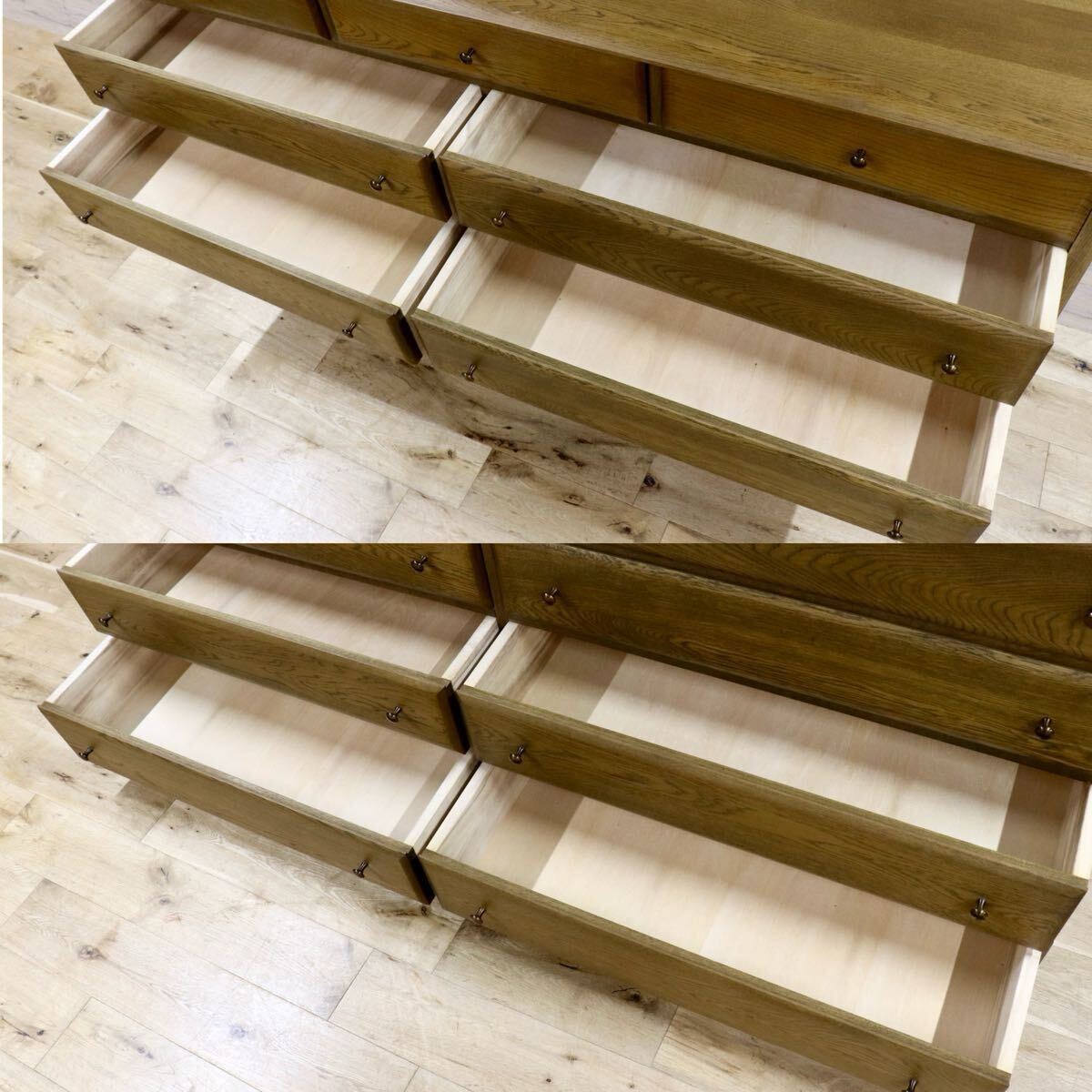 GMIK320B○近藤工芸 / OAK Solid Furniture 北海道旭川 整理タンス チェスト タンス 箪笥 引き出し 楢材 オールド ヴィンテージ 収納家具